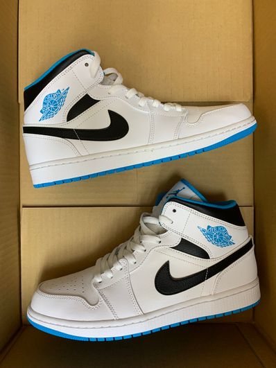 Nike Air Jordan 1 Mid "White/Laser blue"