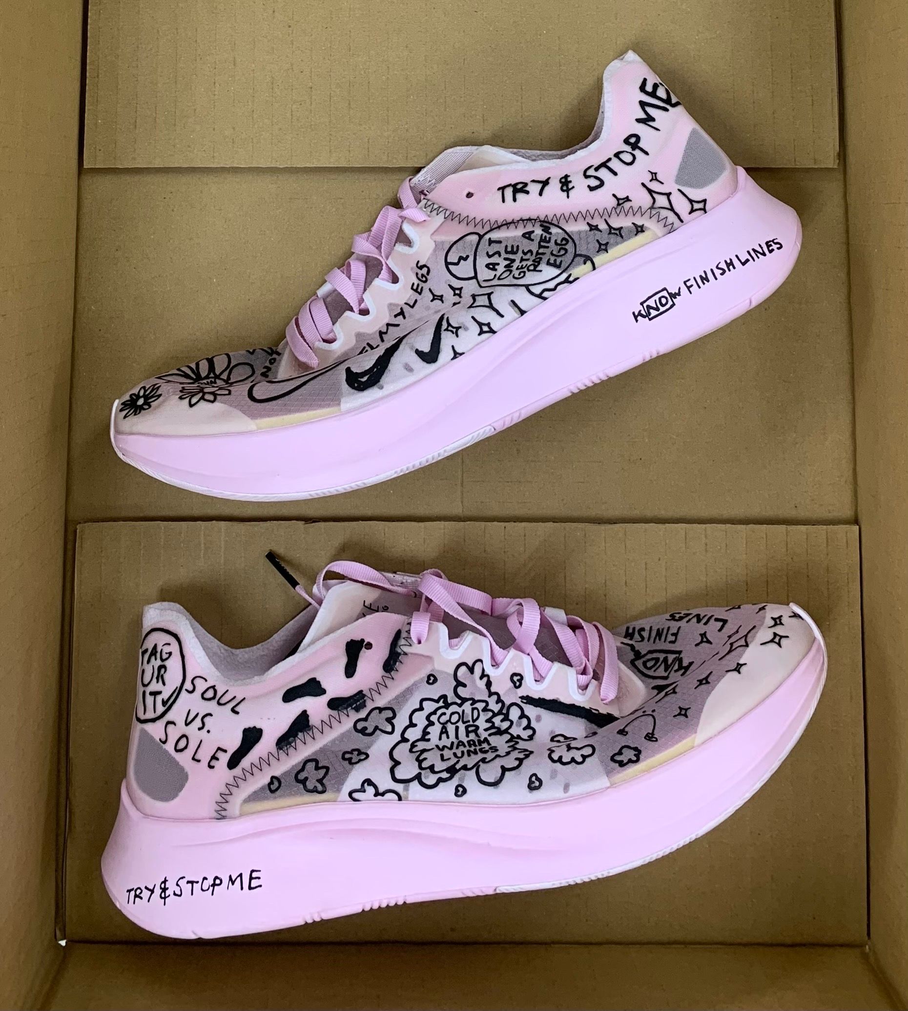 Nathan Bell × Nike Zoom Fly SP "White/Pink Foam/Black"