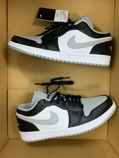 NIKE AIR JORDAN 1 LOW "BLACK/LIGHT SMOKE GREY"