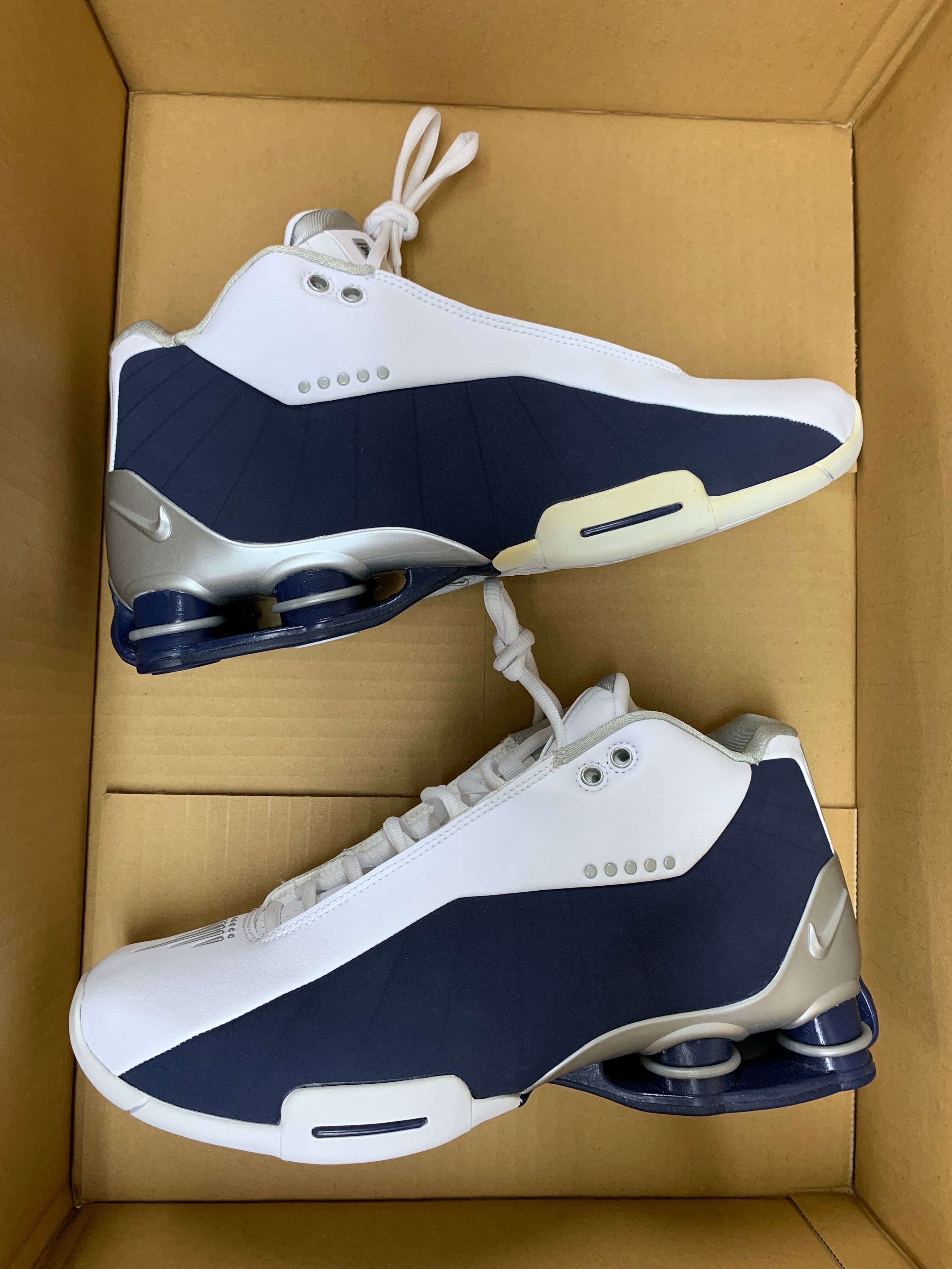 Nike Shox BB4 "White/Silver/Navy"