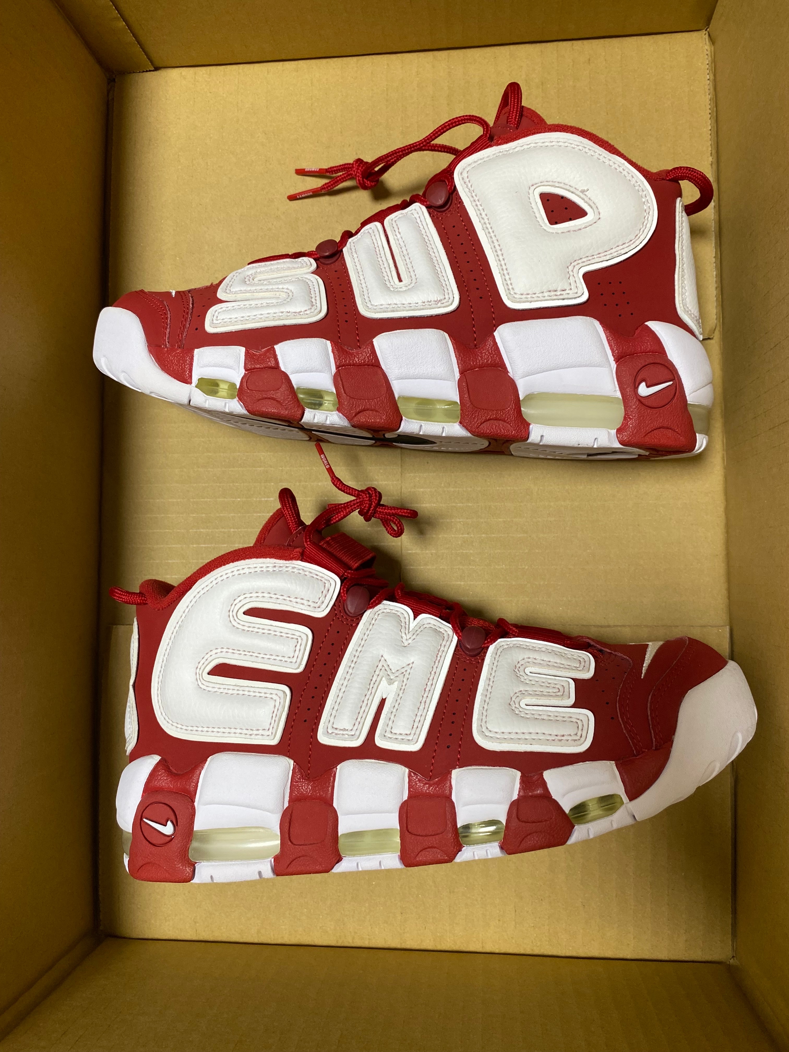 Supreme × Nike Air More Uptempo "White/Red"
