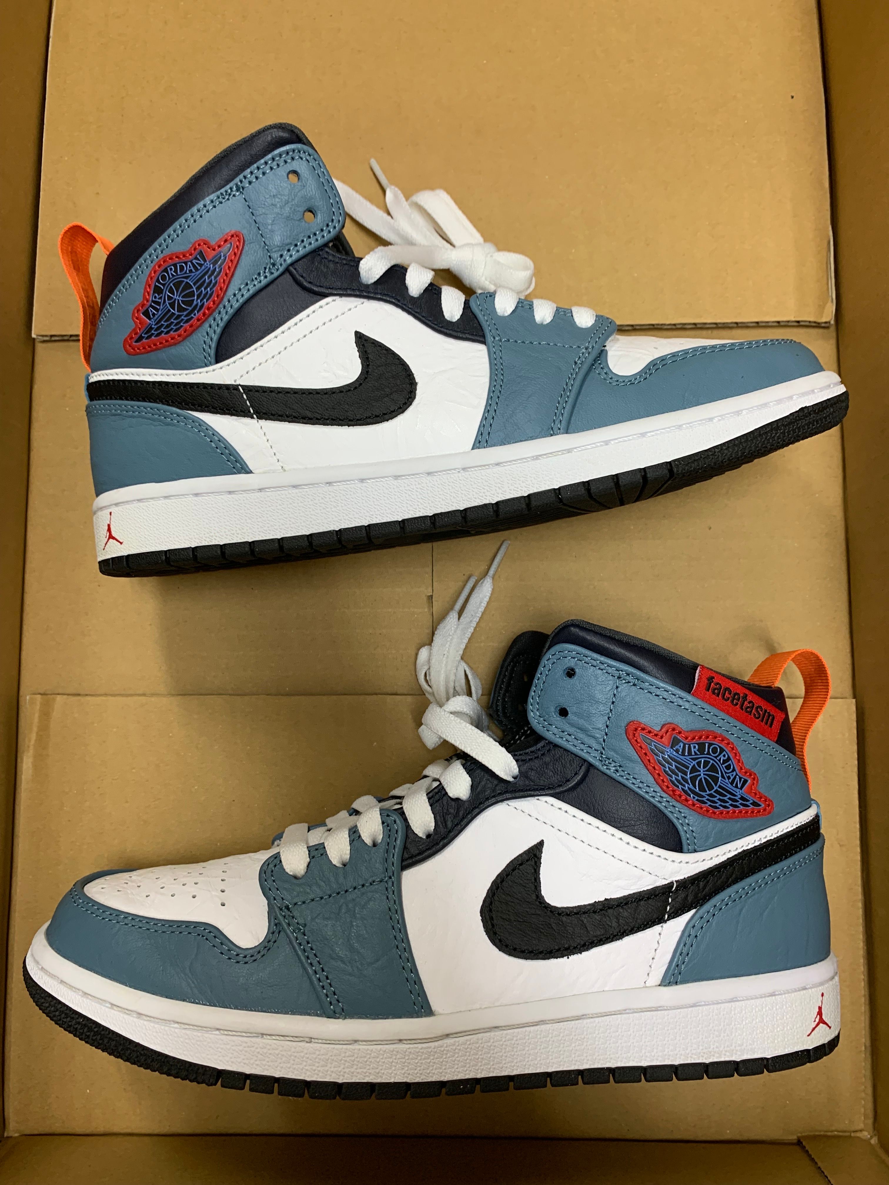 FACETASM × Nike Air Jordan 1 Mid "White/Navy"
