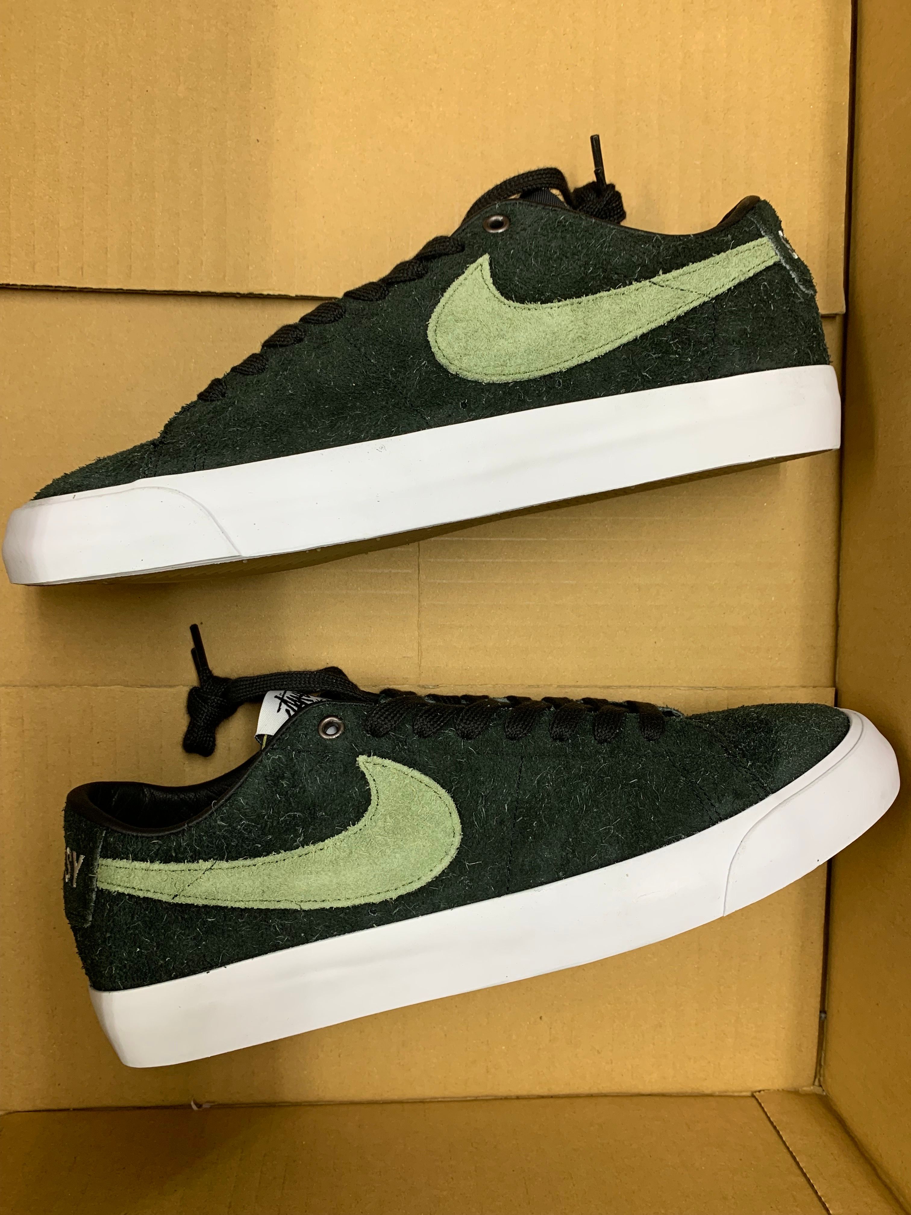 Stussy × Nike SB Blazer Low "Black/Palm Green"