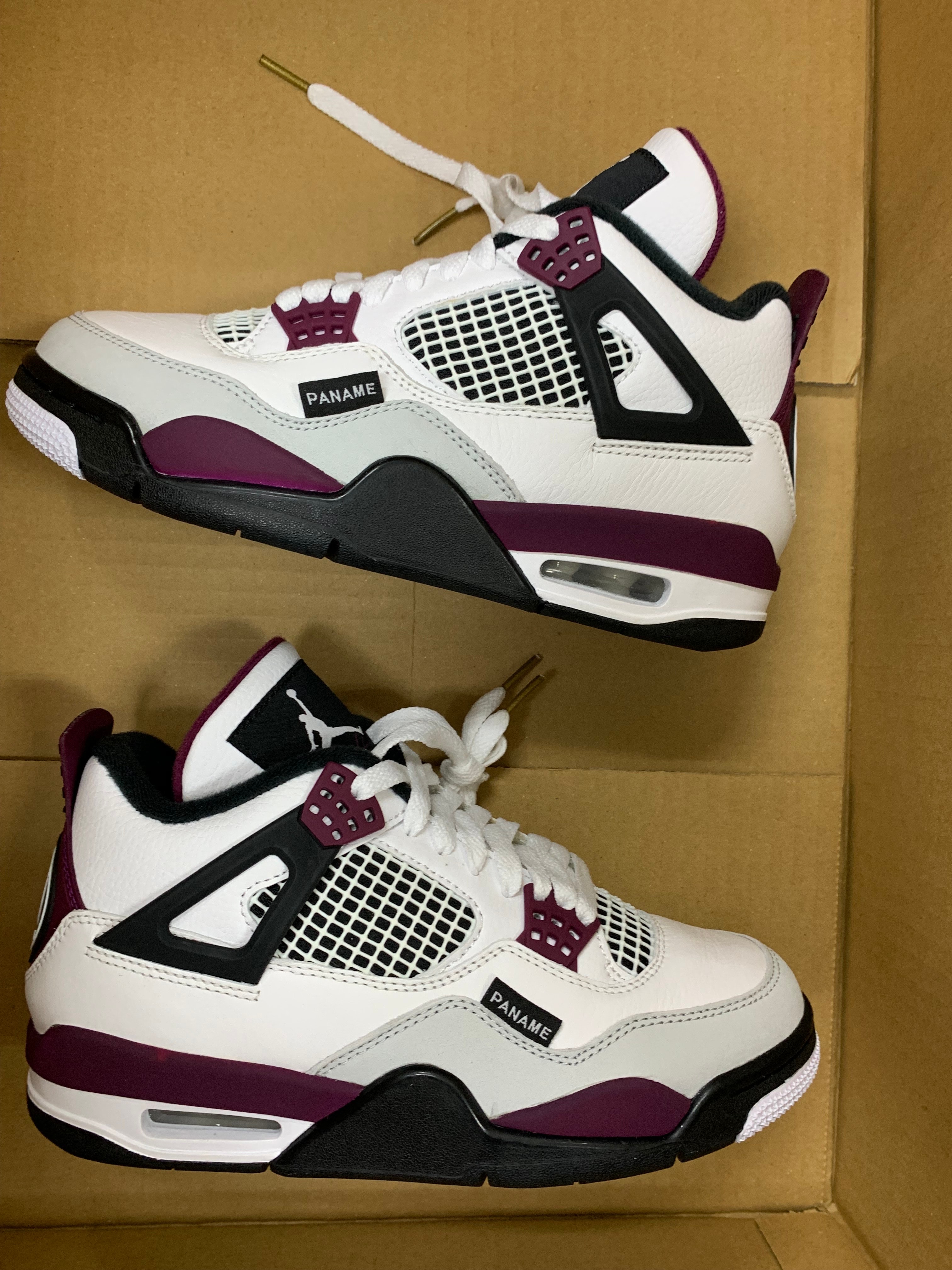 Paris Saint Germain ×Nike Air Jordan 4 Retro "White/Bordeaux/Neutral Gray"