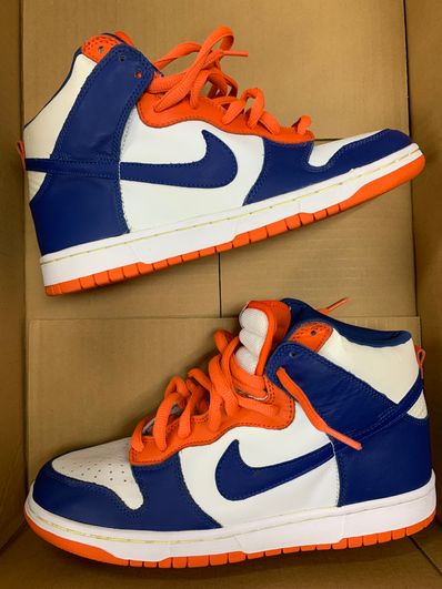 Nike Dunk High "White/Blue Ribbon Orange Blaze"