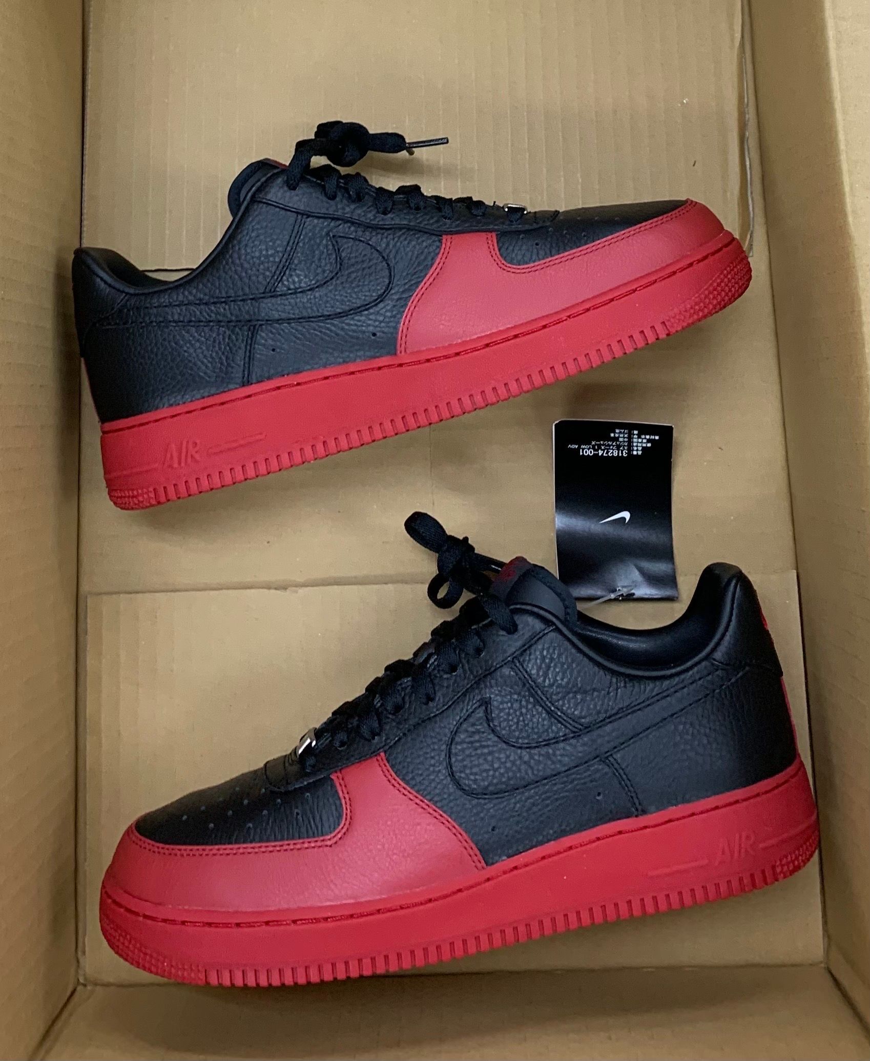 Nike Air Force 1 Low "AJ12 Black/Varsity Red"