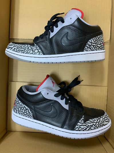 Nike Air Jordan 1 Phat Low "Black Cement/Safari" (2008)