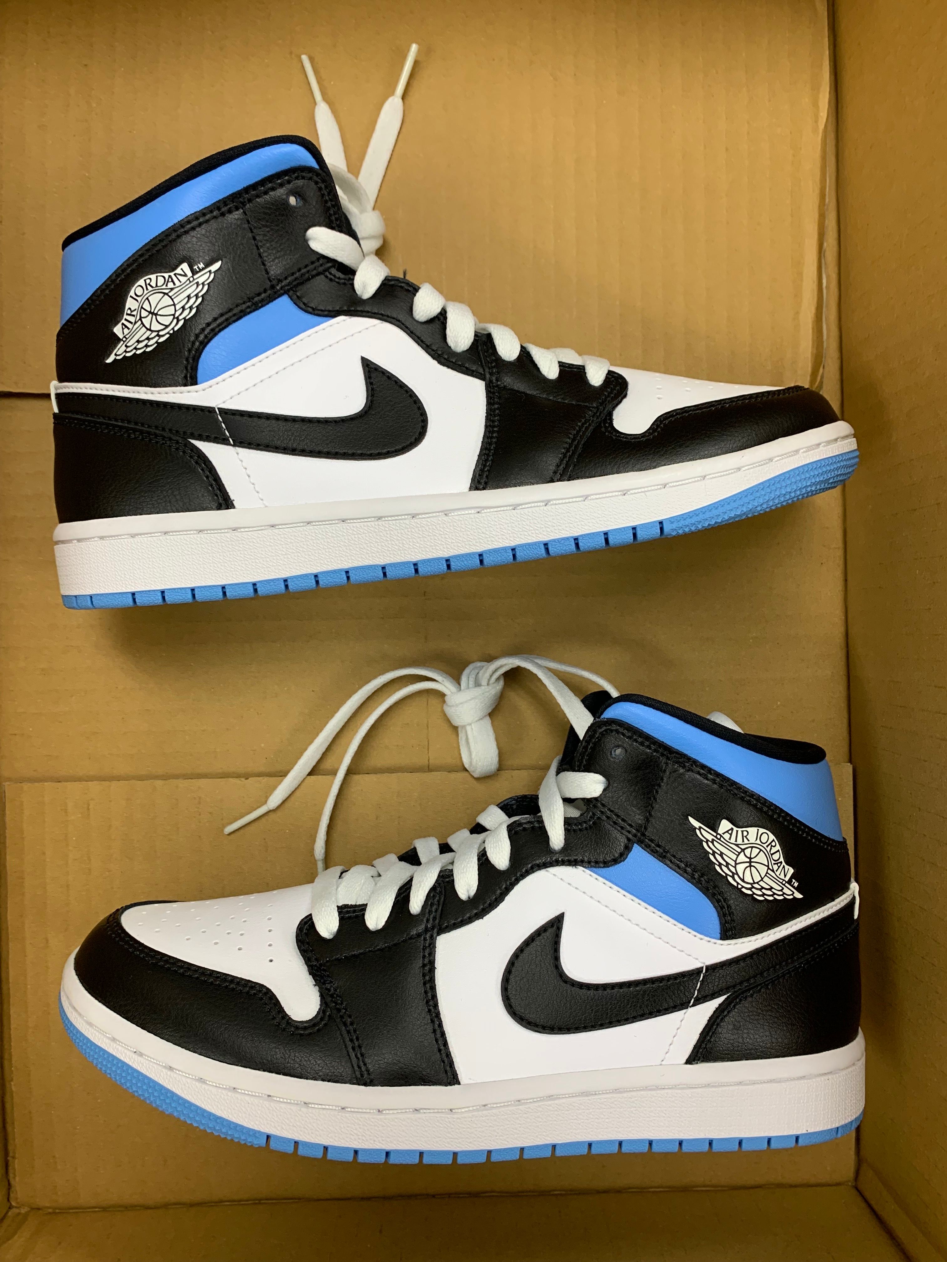 Nike Women's Air Jordan 1 Mid "Black/University Blue"
