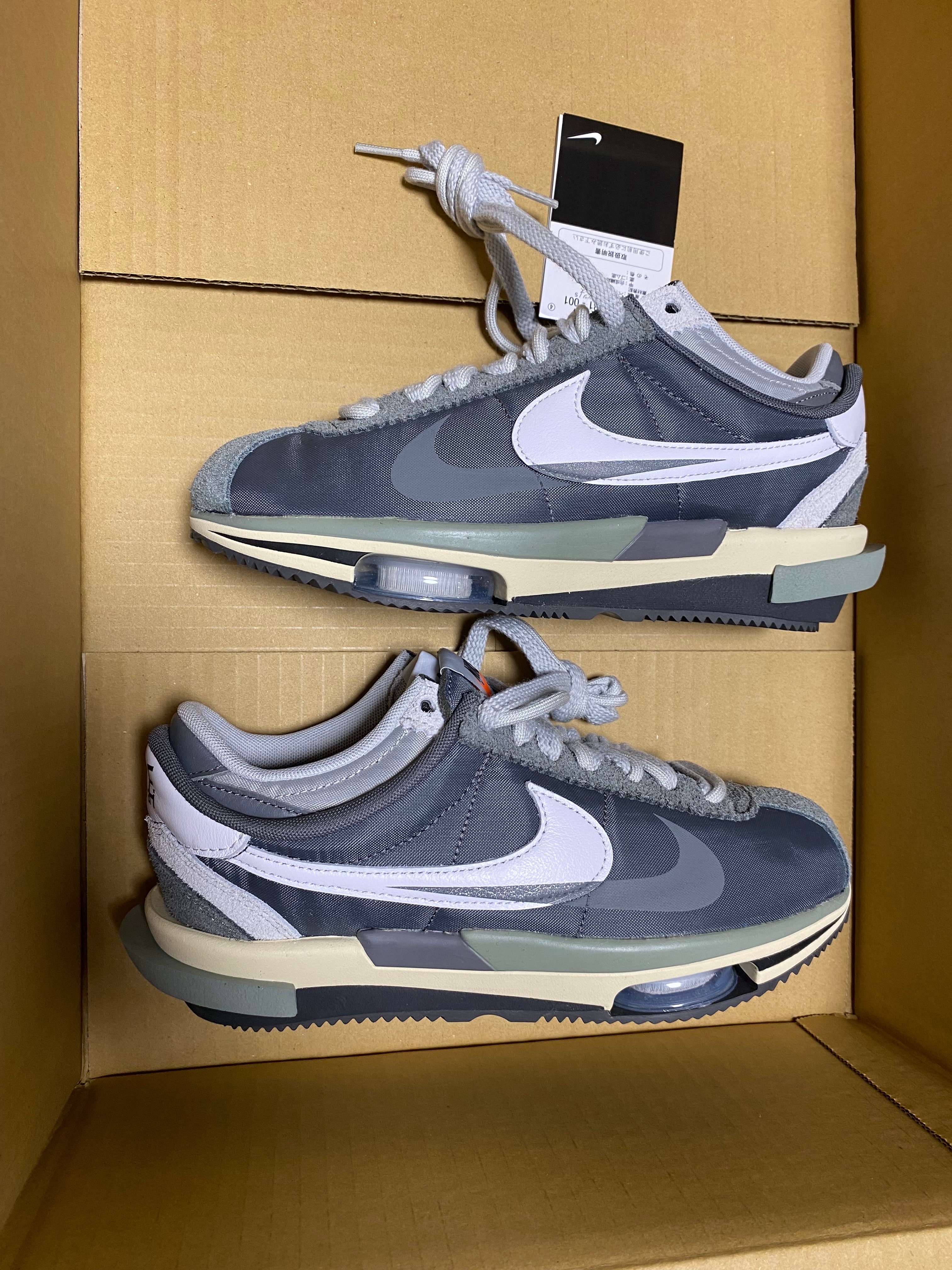 sacai × Nike Zoom Cortez "Iron Grey"