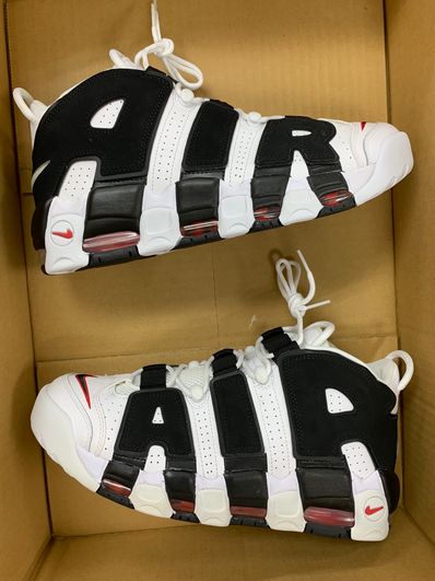 NIKE AIR MORE UPTEMPO "WHITE/BLACK/UNIVERSITY RED"(2020)