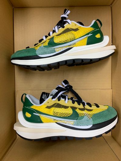 sacai × Nike Vapor Waffle "Tour Yellow/Stadium Green-Sail"