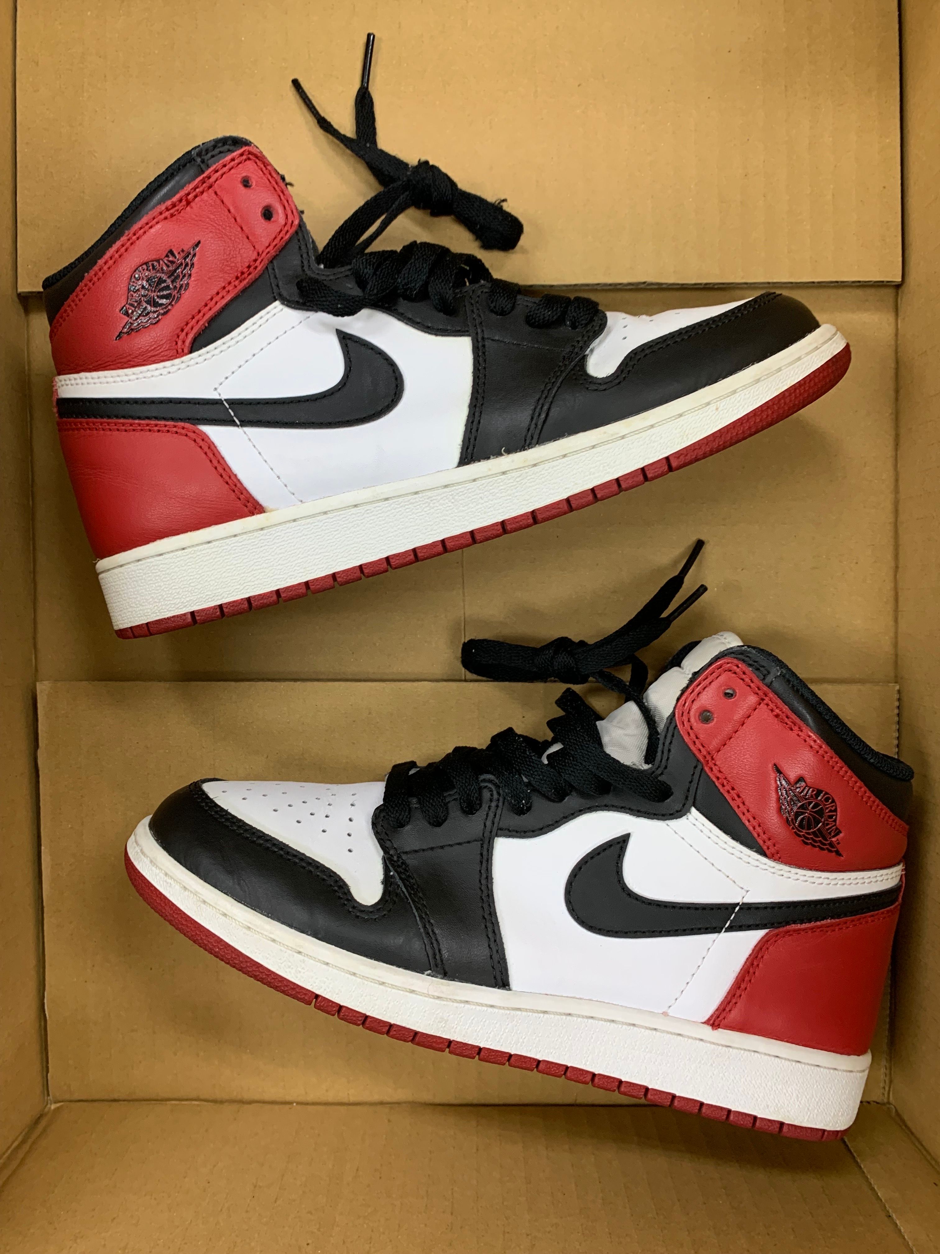 Nike Air Jordan 1 Retro High Black Toe (2016) (GS)