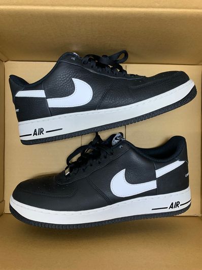Supreme × COMME des GARCONS SHIRT × Nike Air Force 1 Low "Black/White" (2018)