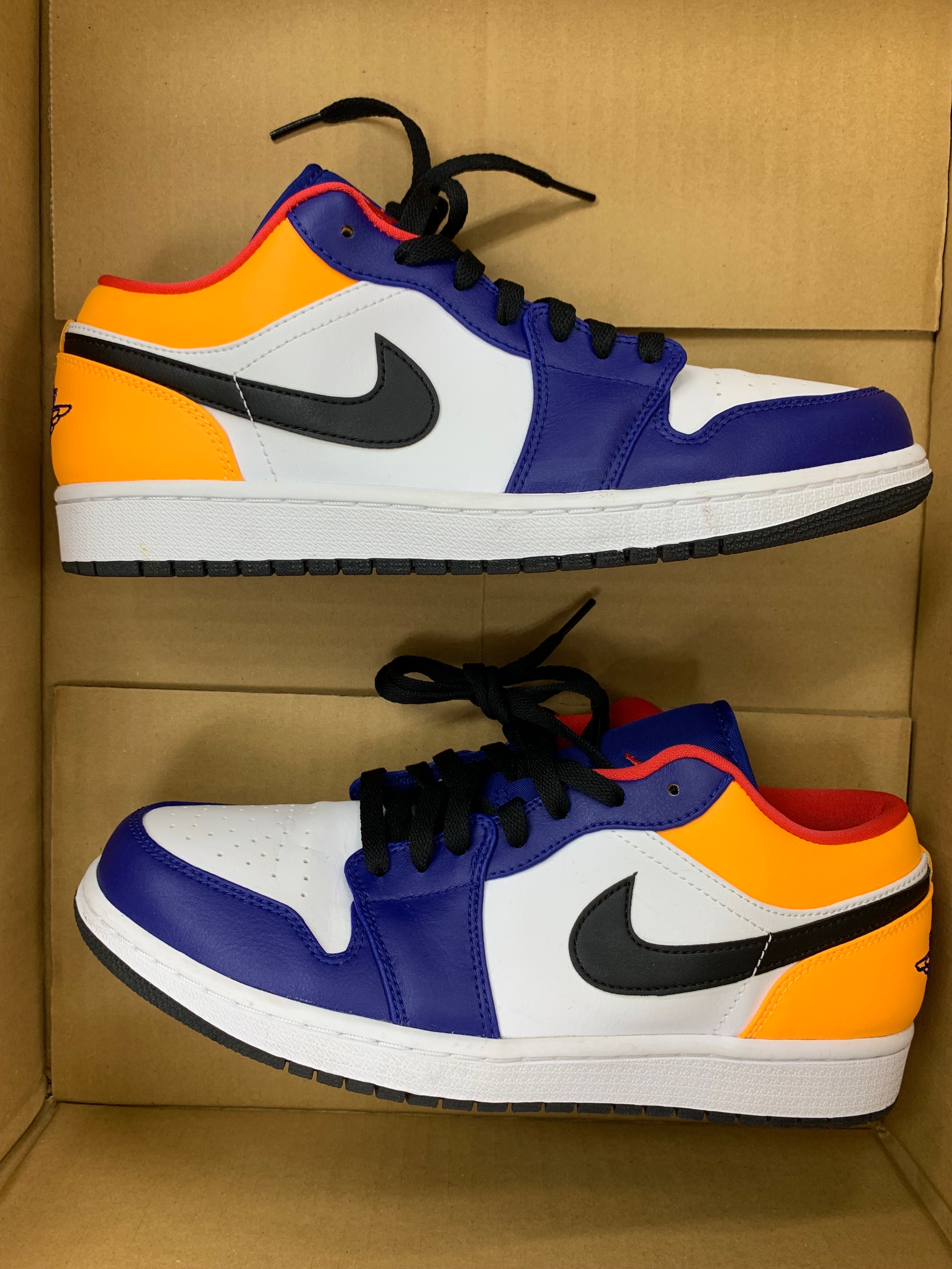 NIKE AIR JORDAN 1 LOW "WHITE/NAVY/YELLOW"