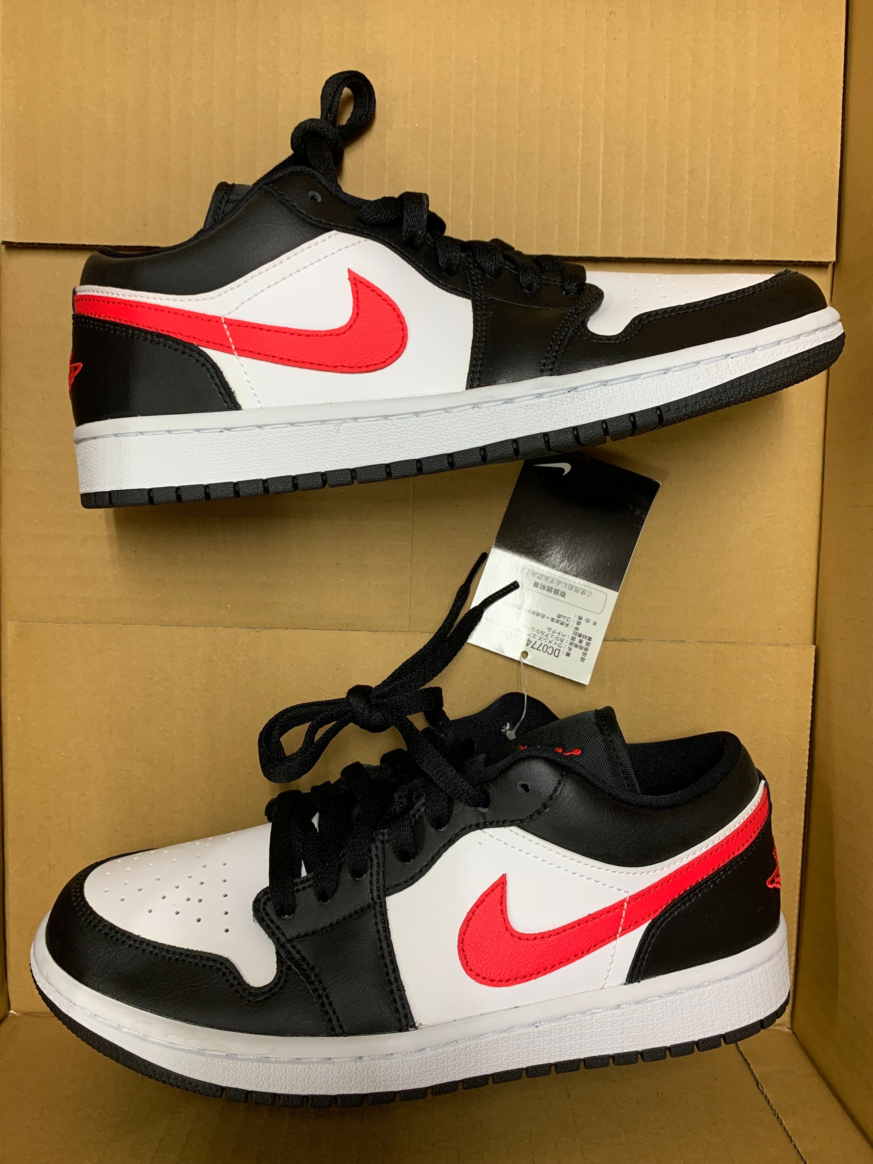 NIKE Women's AIR JORDAN 1 LOW "BLACK/SIREN RED/WHITE"