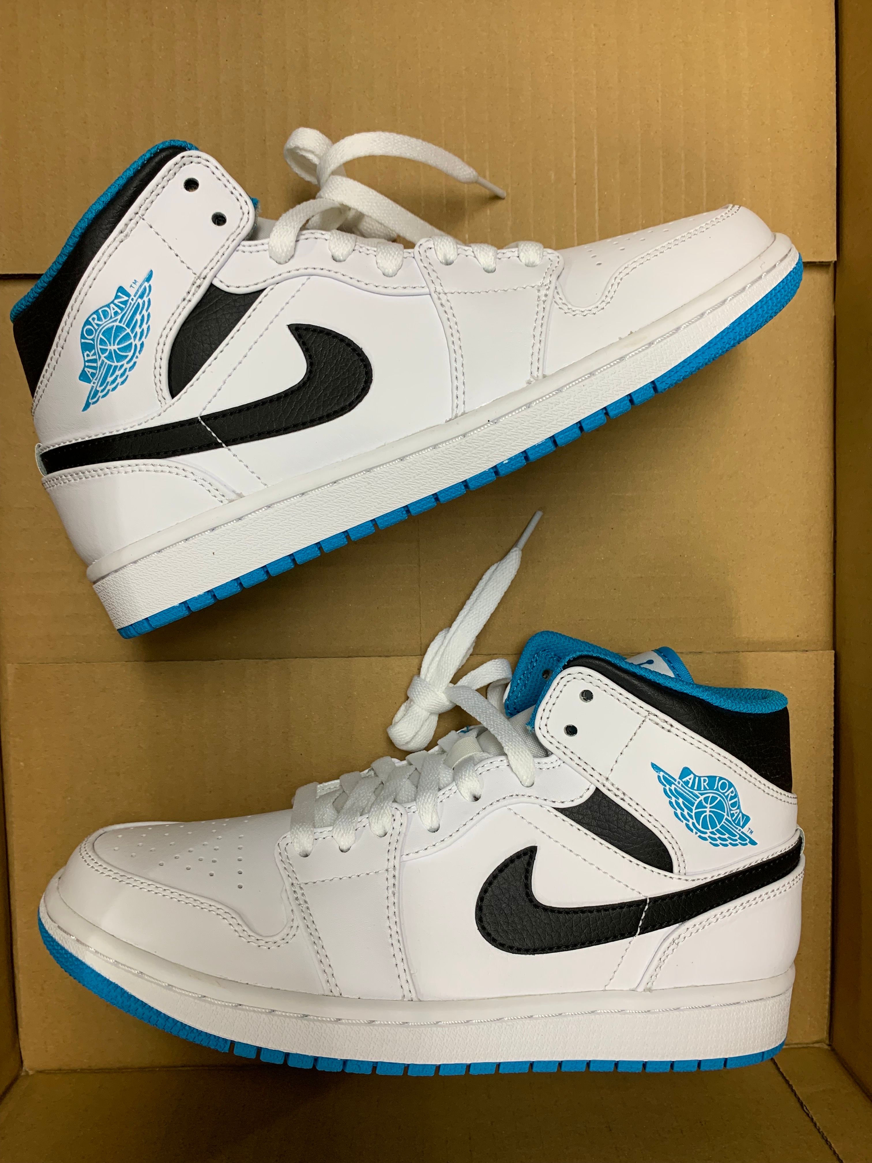 Nike Air Jordan 1 Mid "White/Laser blue"