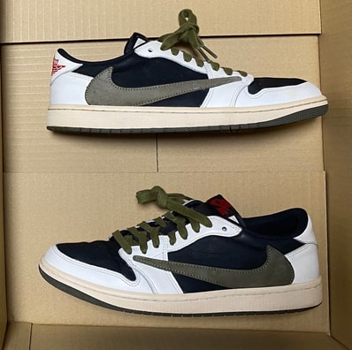 Travis Scott × Nike Women's Air Jordan 1 Low OG "Medium Olive"