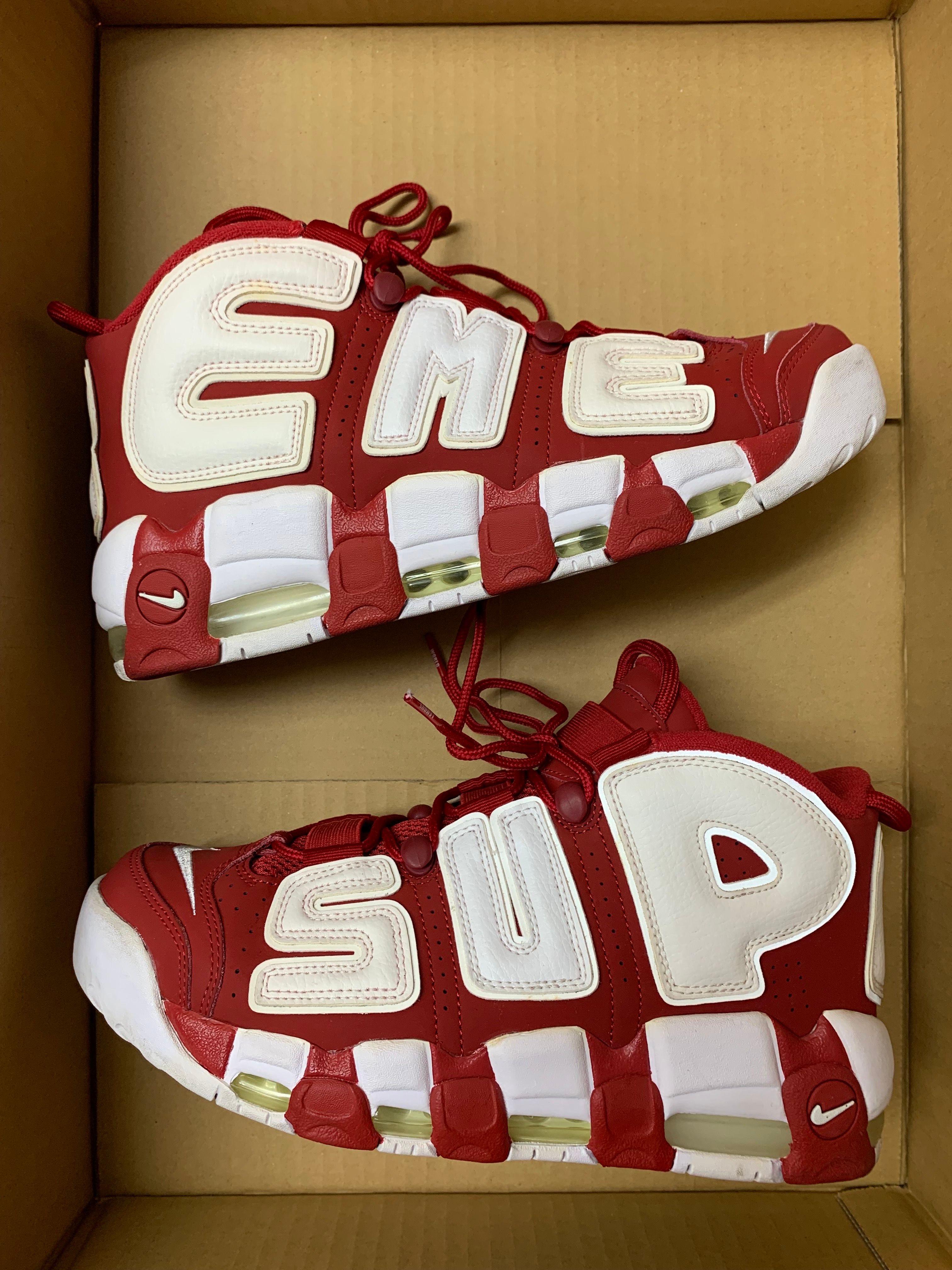 Supreme × Nike Air More Uptempo "White/Red"