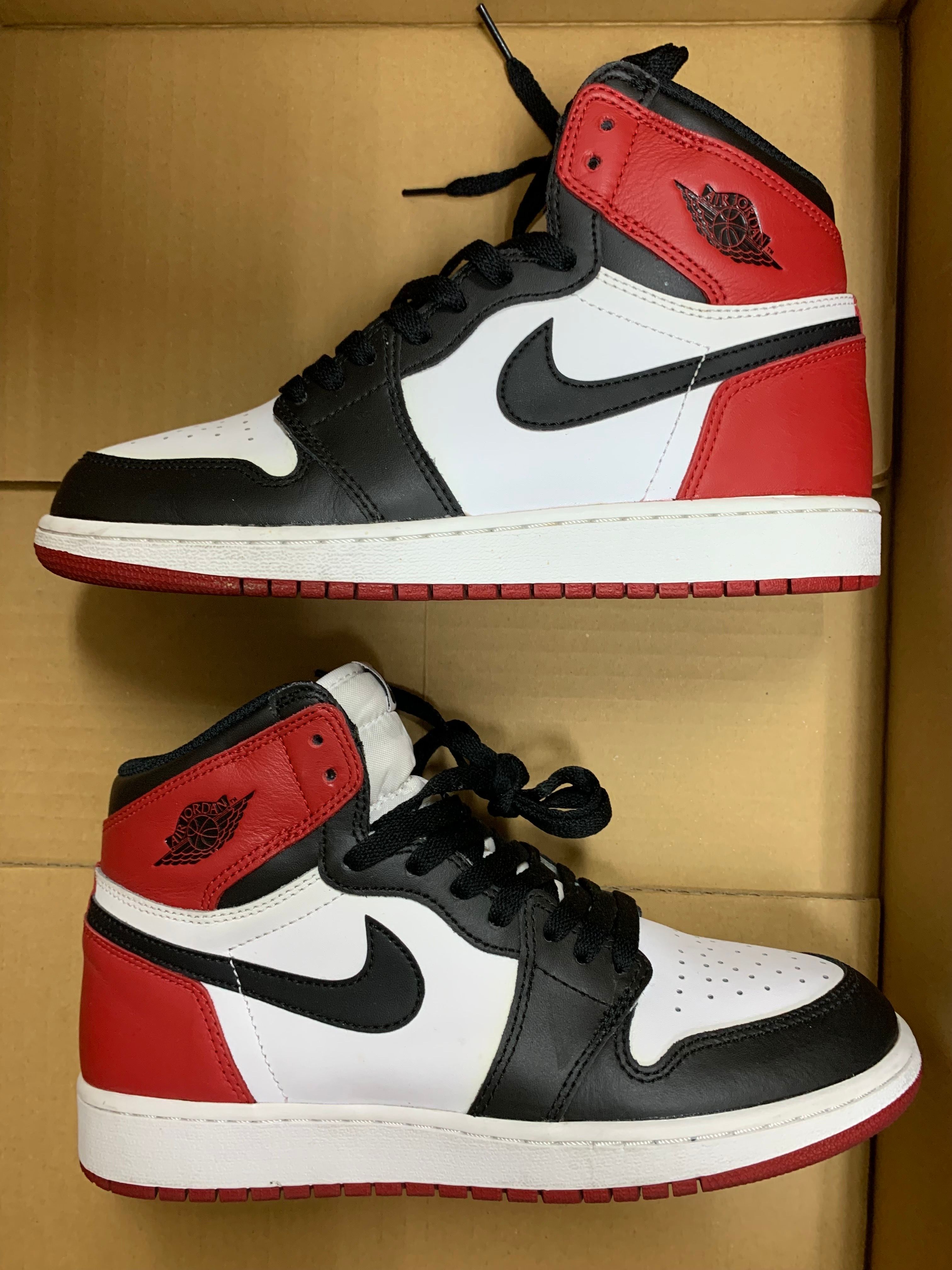 Nike Air Jordan 1 Retro High Black Toe (2016) (GS)