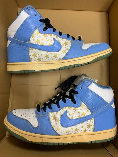 Supreme × Nike SB Dunk High "Blue Stars"