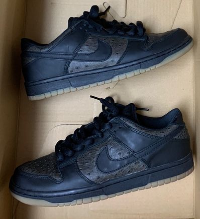 送料無料・名入れ彫刻 【良品】NIKE DUNK MID PRO SB オーストリッチ