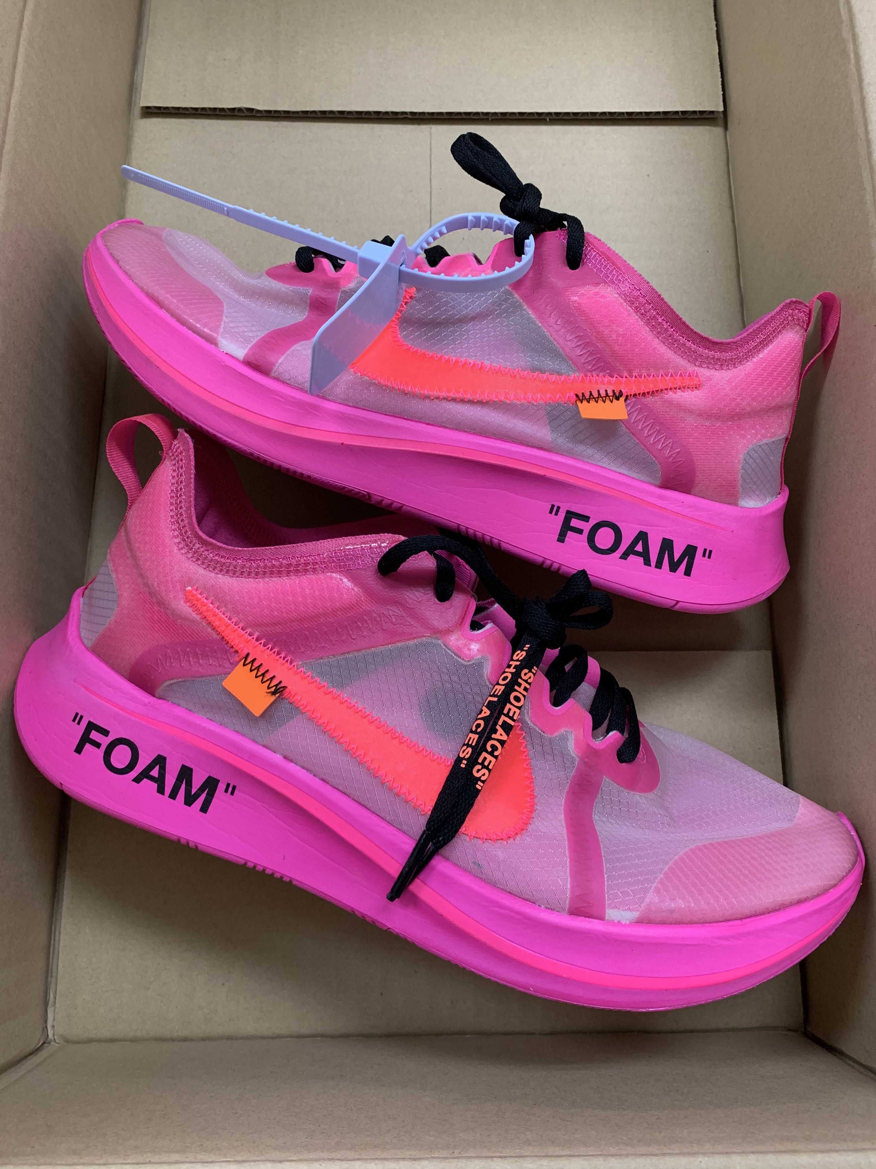 Off-White × Nike Zoom Fly "Pink"