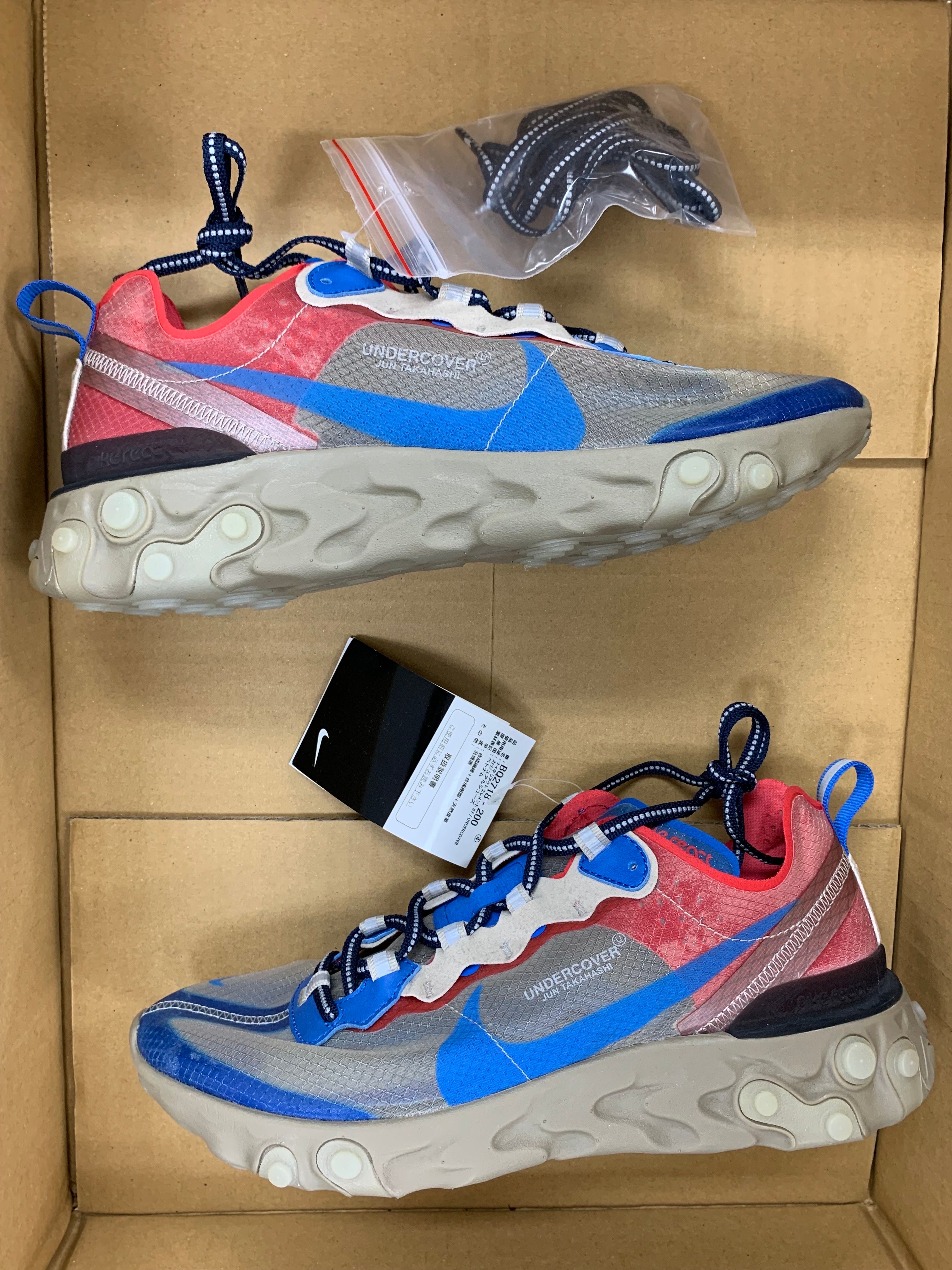 UNDERCOVER × NIKE REACT ELEMENT 87 "BLUE/RED"