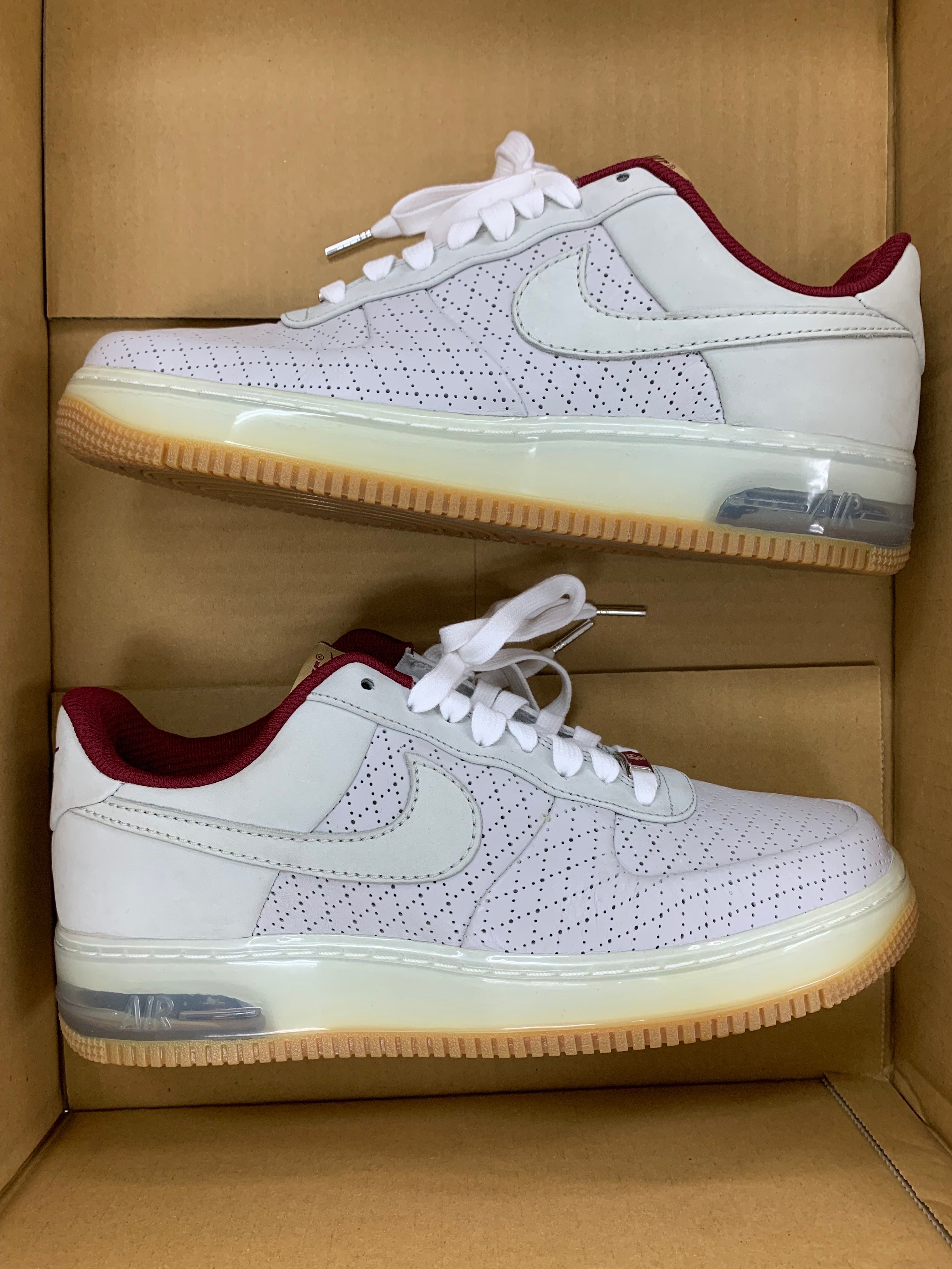 Nike Air Force 1 Supreme Max Air "Neutral Grey/Team Red/White"