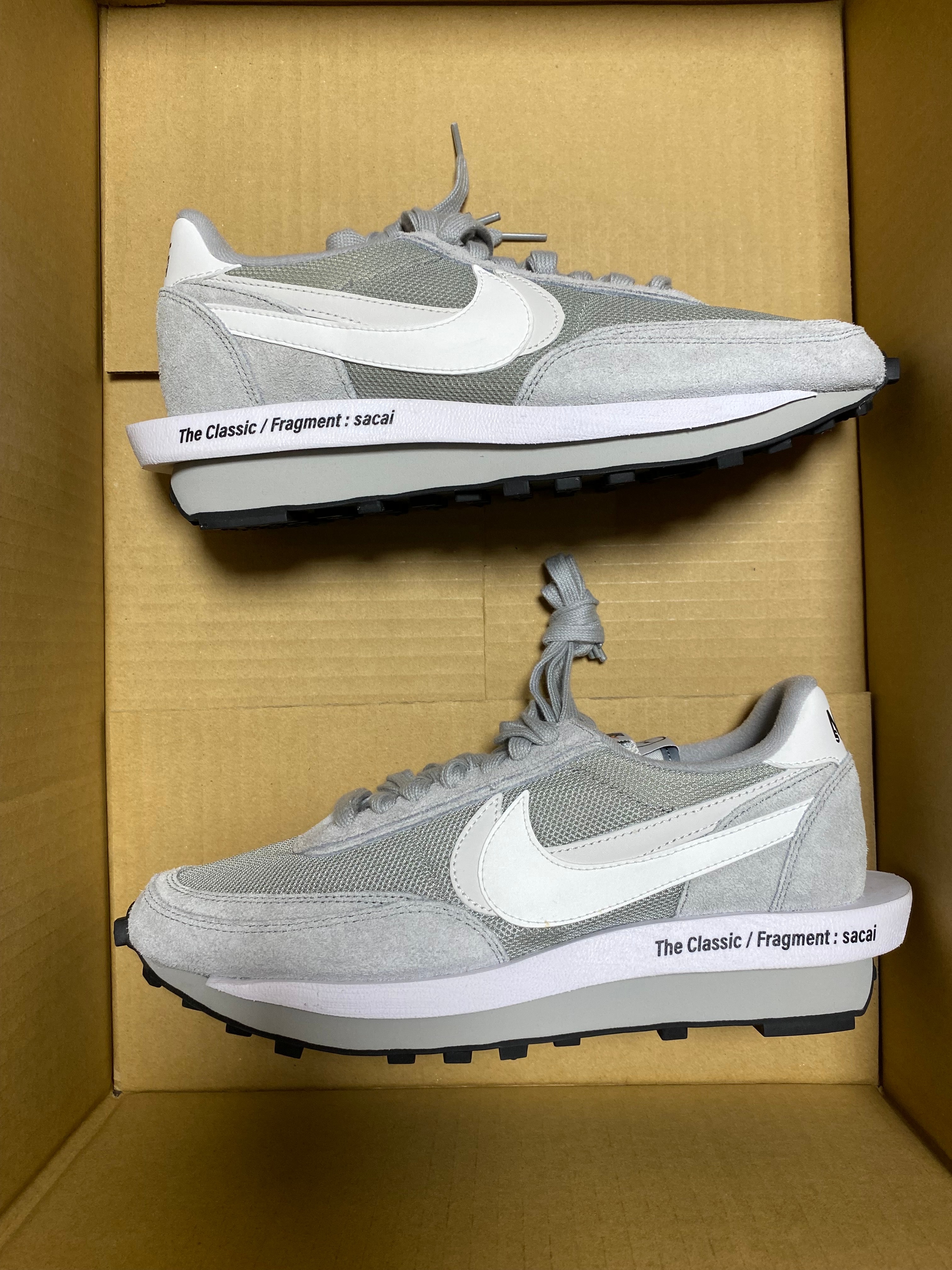 fragment design × sacai × Nike LD Waffle "Light Smoke Grey"