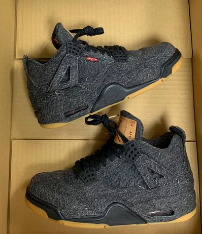 Nike × Levi's Air Jordan 4 "Black Denim" (Tag: LEVIS®)
