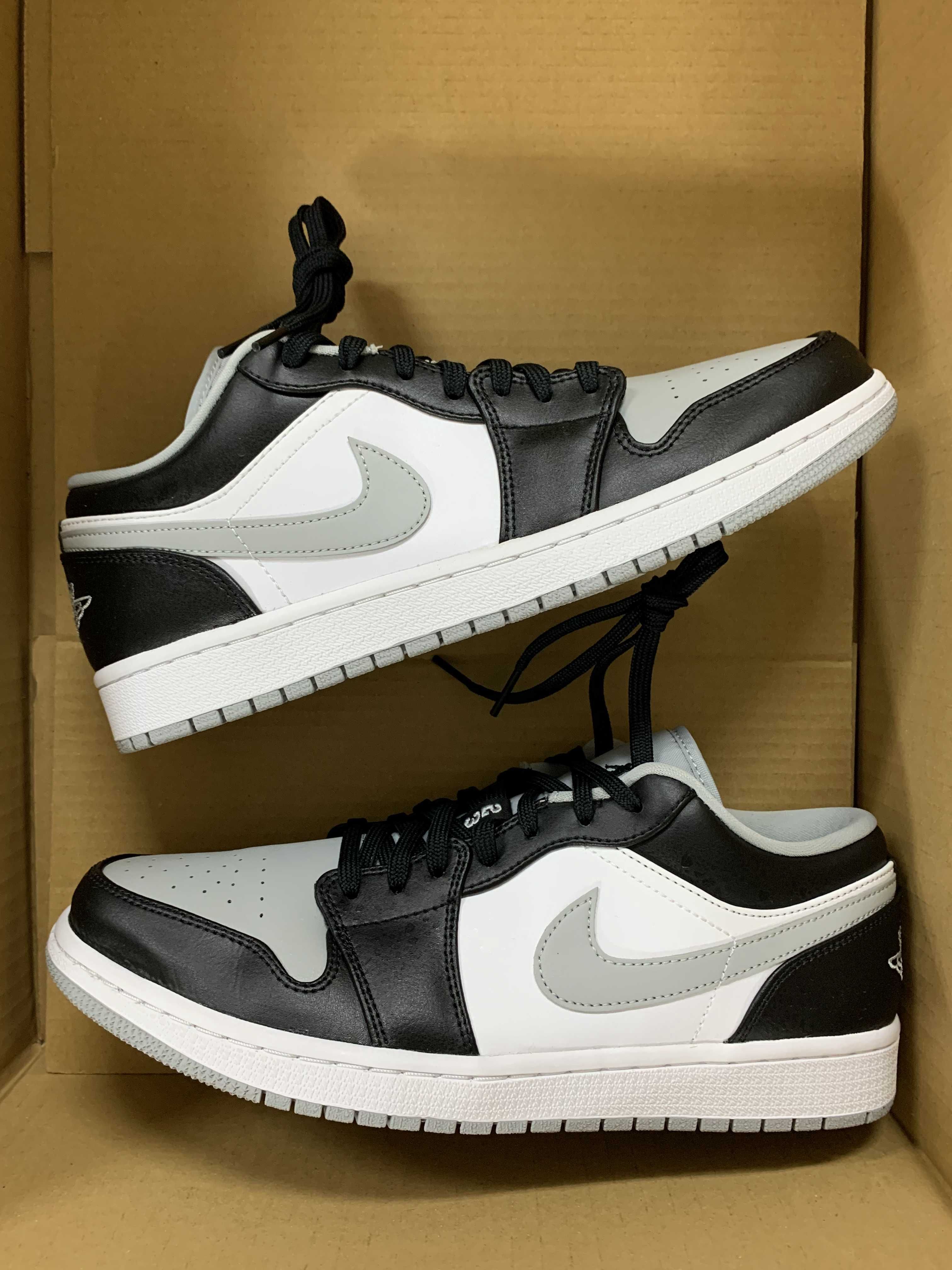 NIKE AIR JORDAN 1 LOW "BLACK/LIGHT SMOKE GREY"