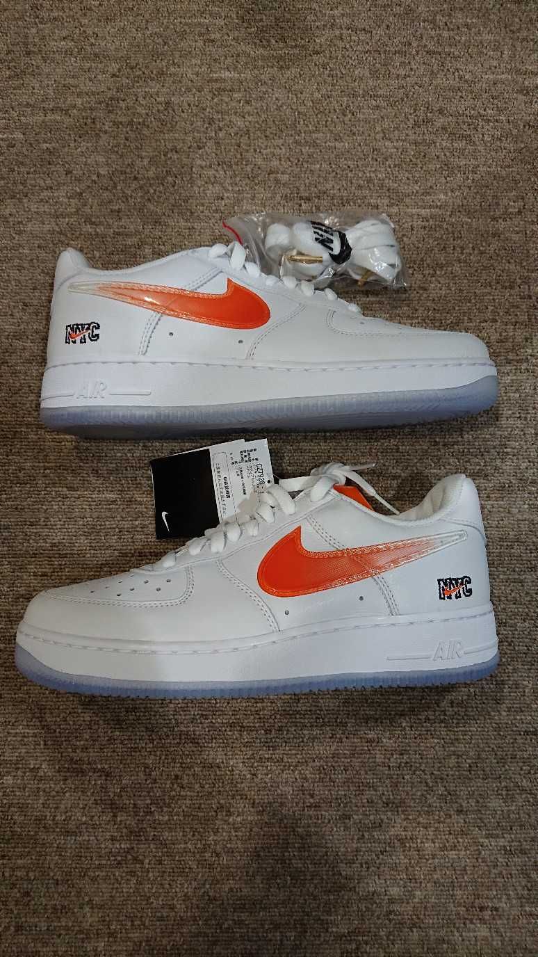 KITH × Nike Air Force 1 Low "White/Rush Blue/White/Brilliant Orange"