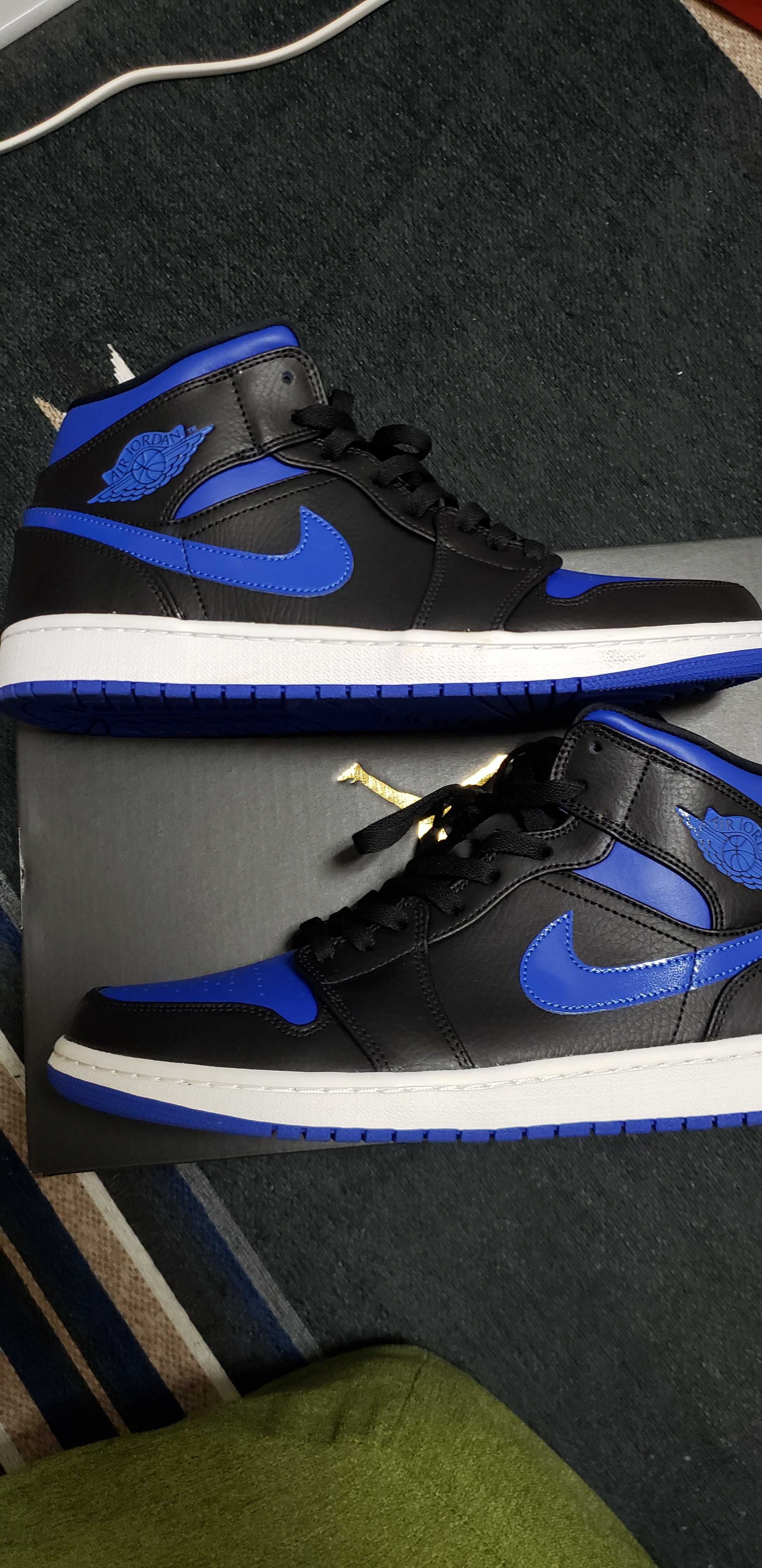 NIKE AIR JORDAN 1 MID "BLACK/BLUE"