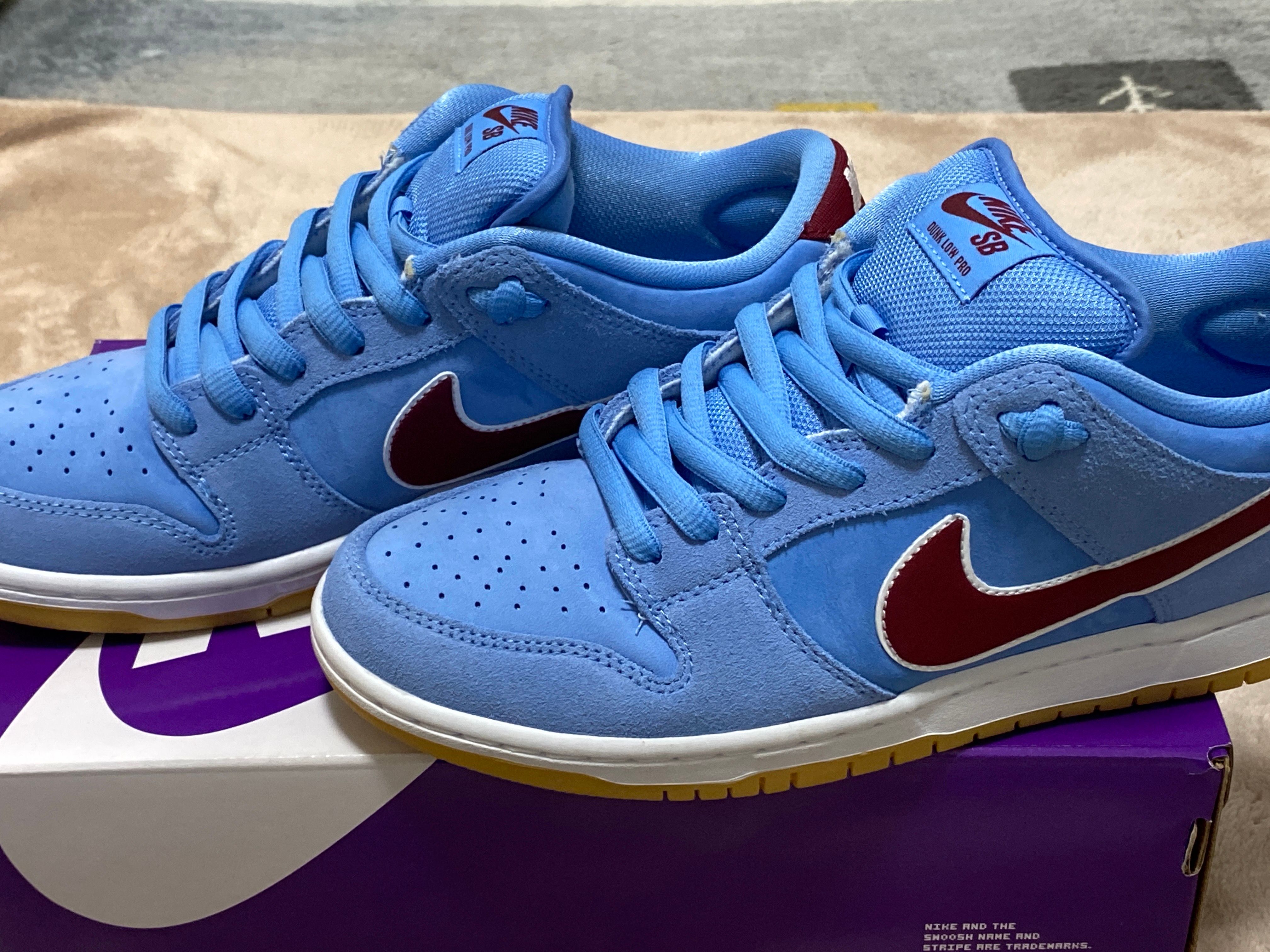 Nike SB Dunk Low Pro "Philadelphia Phillies/Valor Blue and Team Maroon"