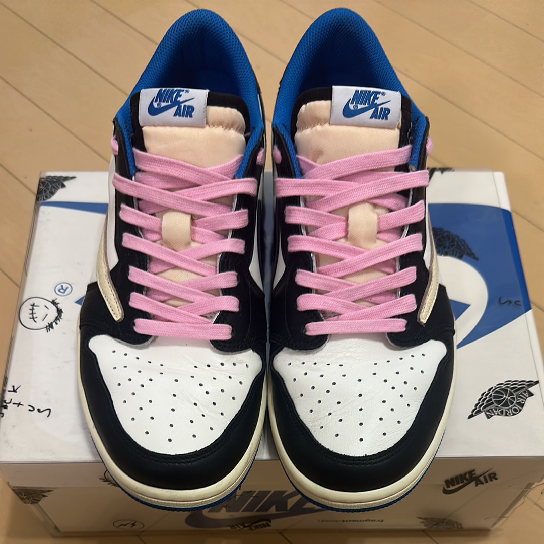 Travis Scott × fragment design × Nike Air Jordan 1 Low OG SP "Military Blue"