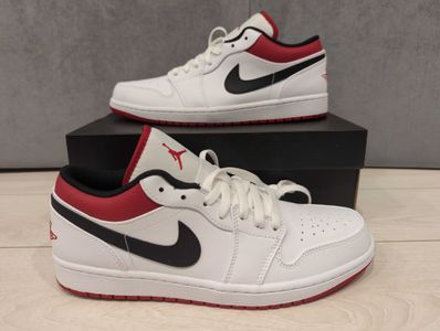 NIKE AIR JORDAN 1 LOW "WHITE/UNIVERSITY RED/BLACK"