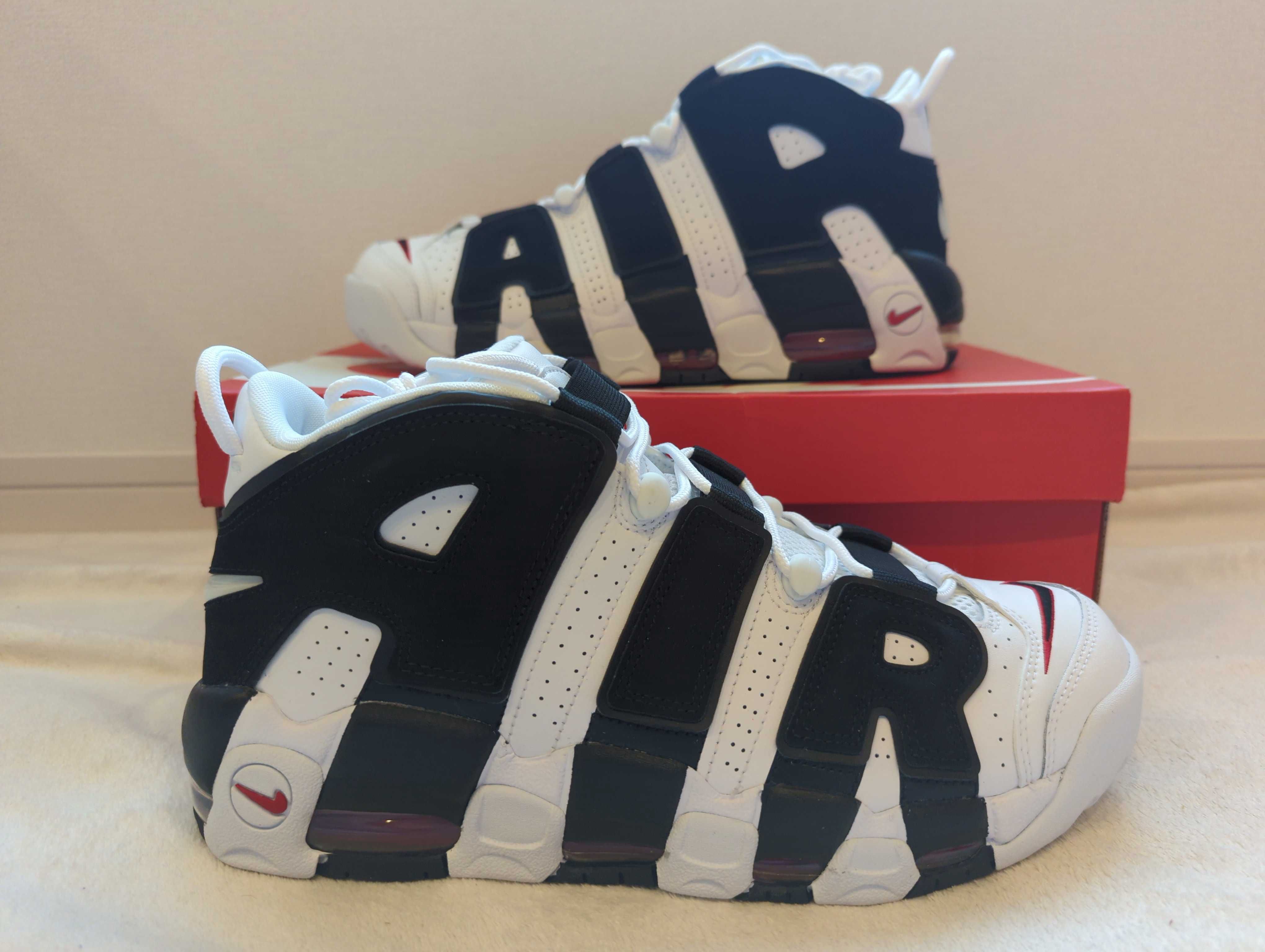 NIKE AIR MORE UPTEMPO "WHITE/BLACK/UNIVERSITY RED"(2020)