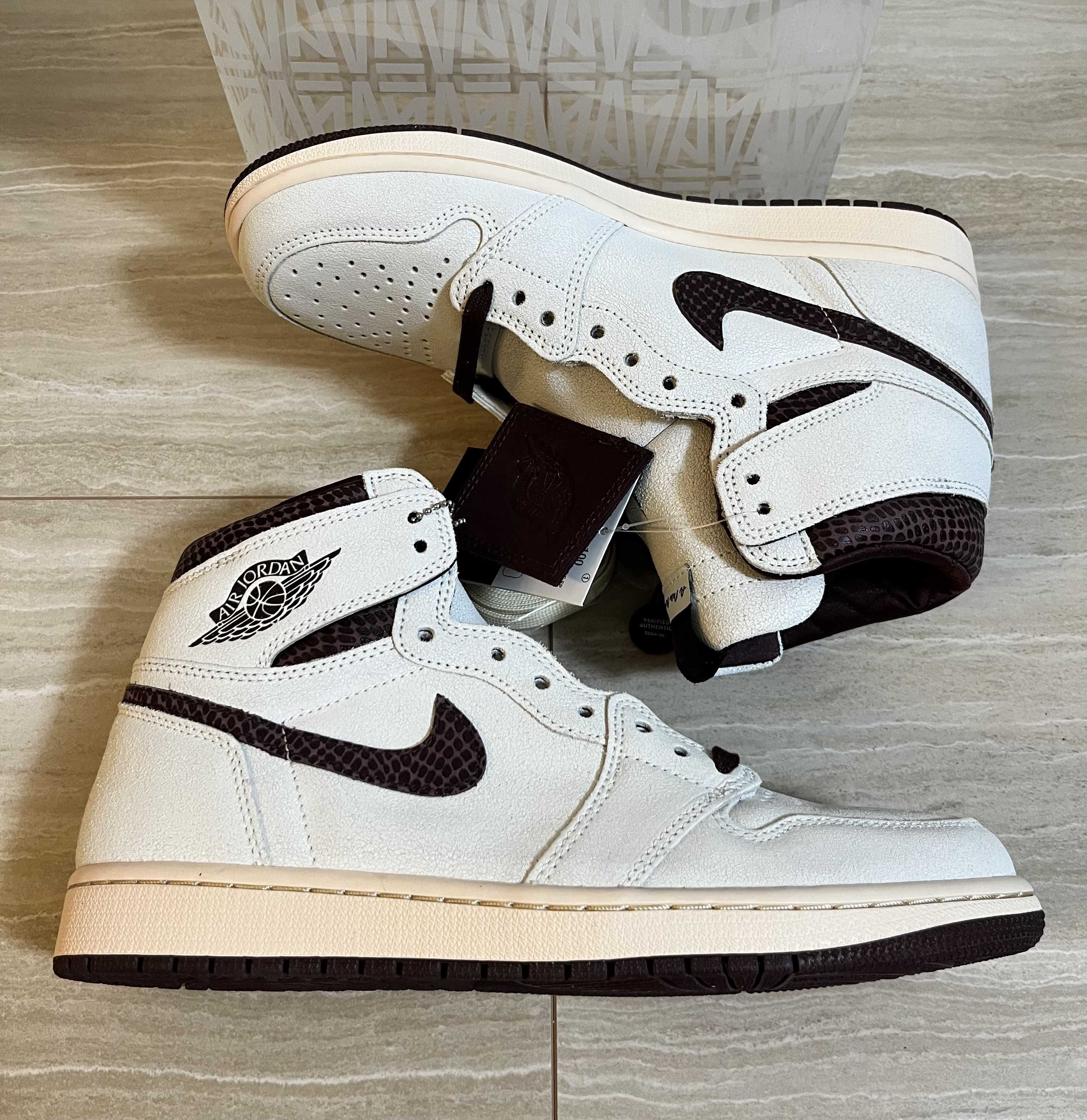 A Ma Maniere × Nike Air Jordan 1 Retro High OG "Sail and Burgundy"