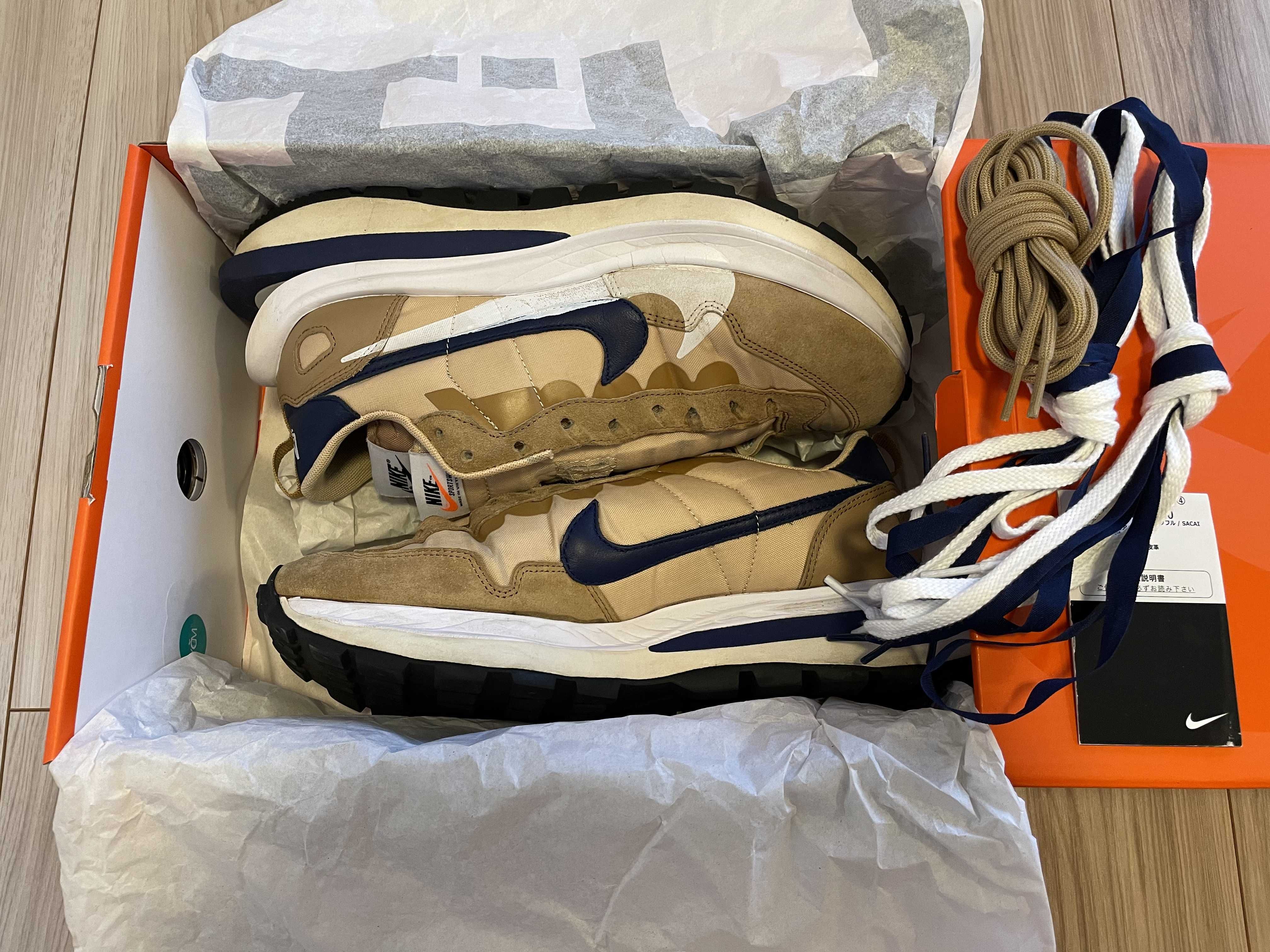Sacai × Nike Vapor Waffle "Sesame And Blue Void"