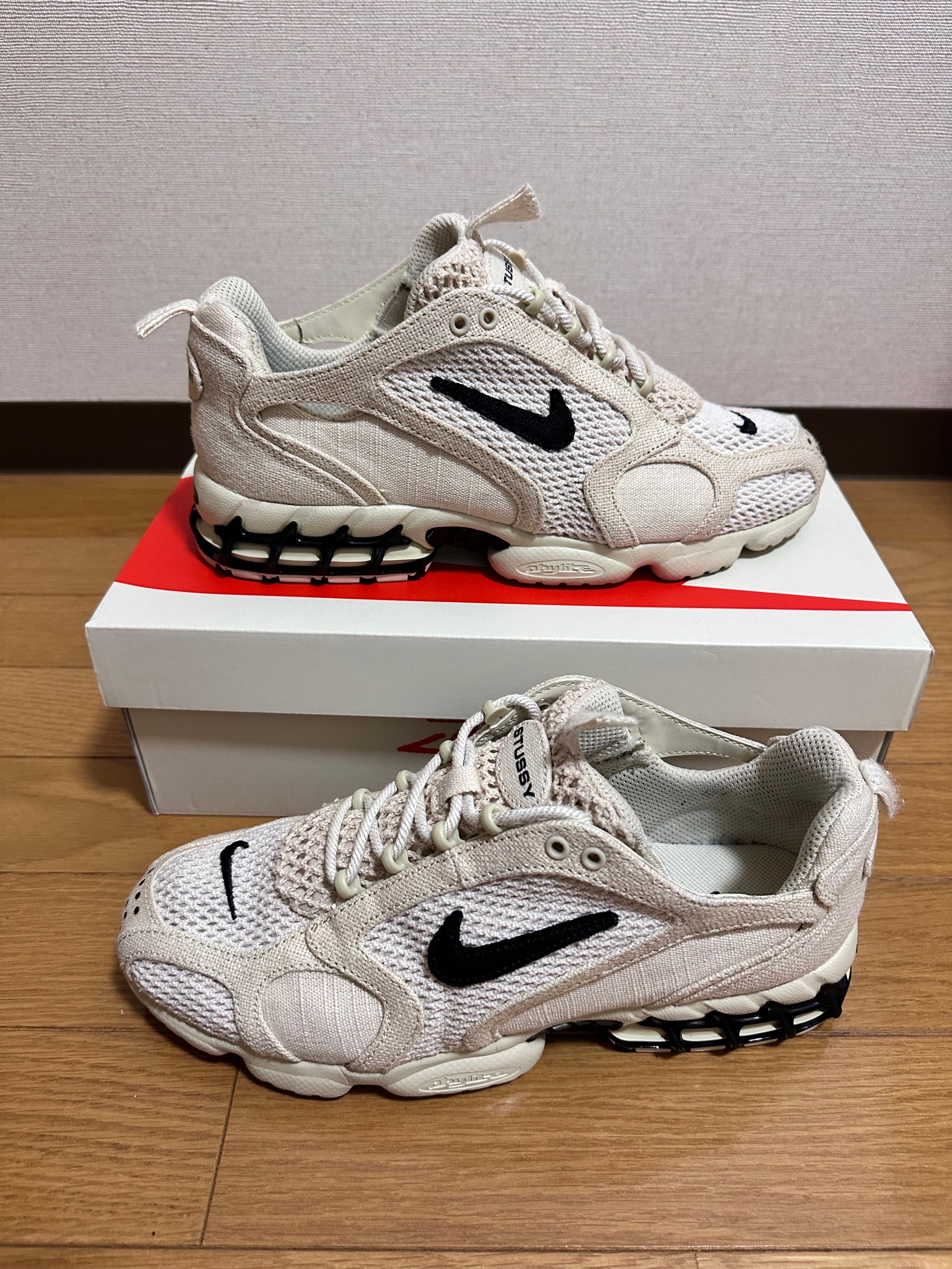 Stussy × Nike Air Zoom Spiridon CG 2 "Fossil/Black"
