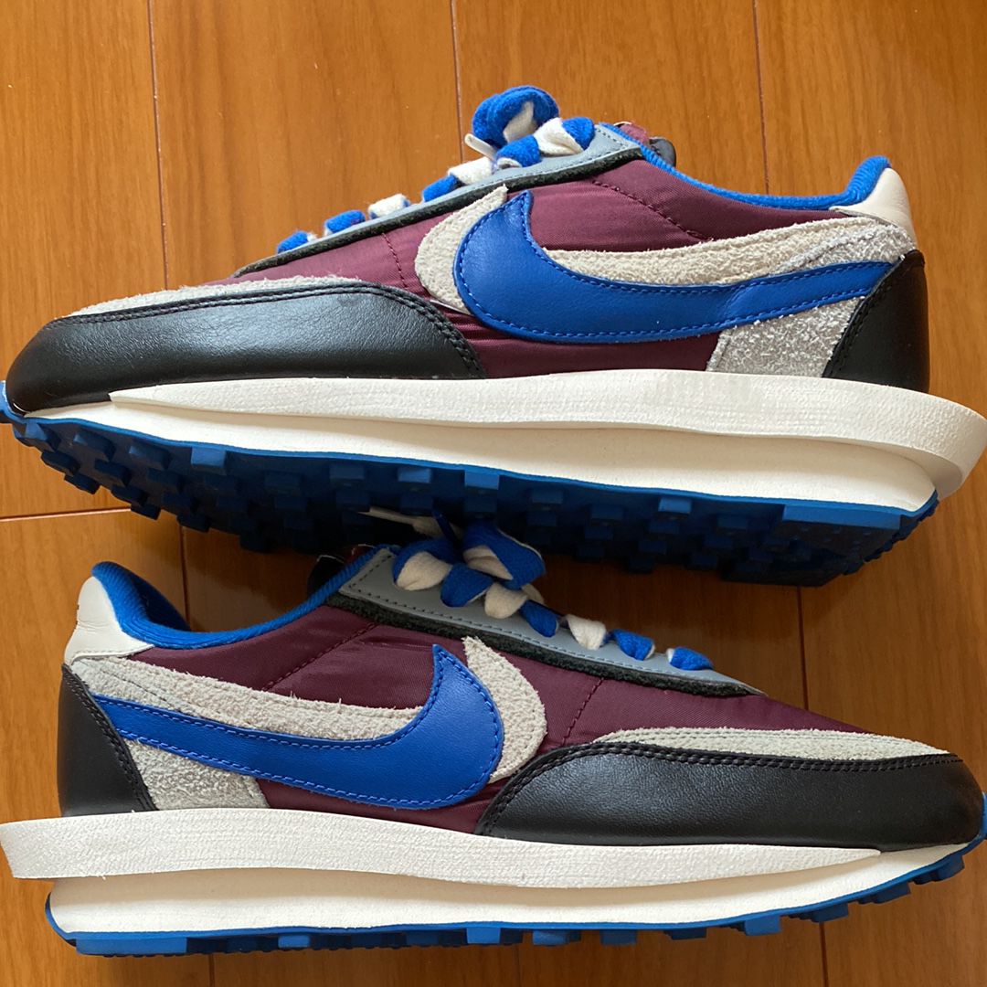 UNDERCOVER × sacai × Nike LD Waffle "Night Maroon/Pale Ivory-Ground Grey-Team Royal"