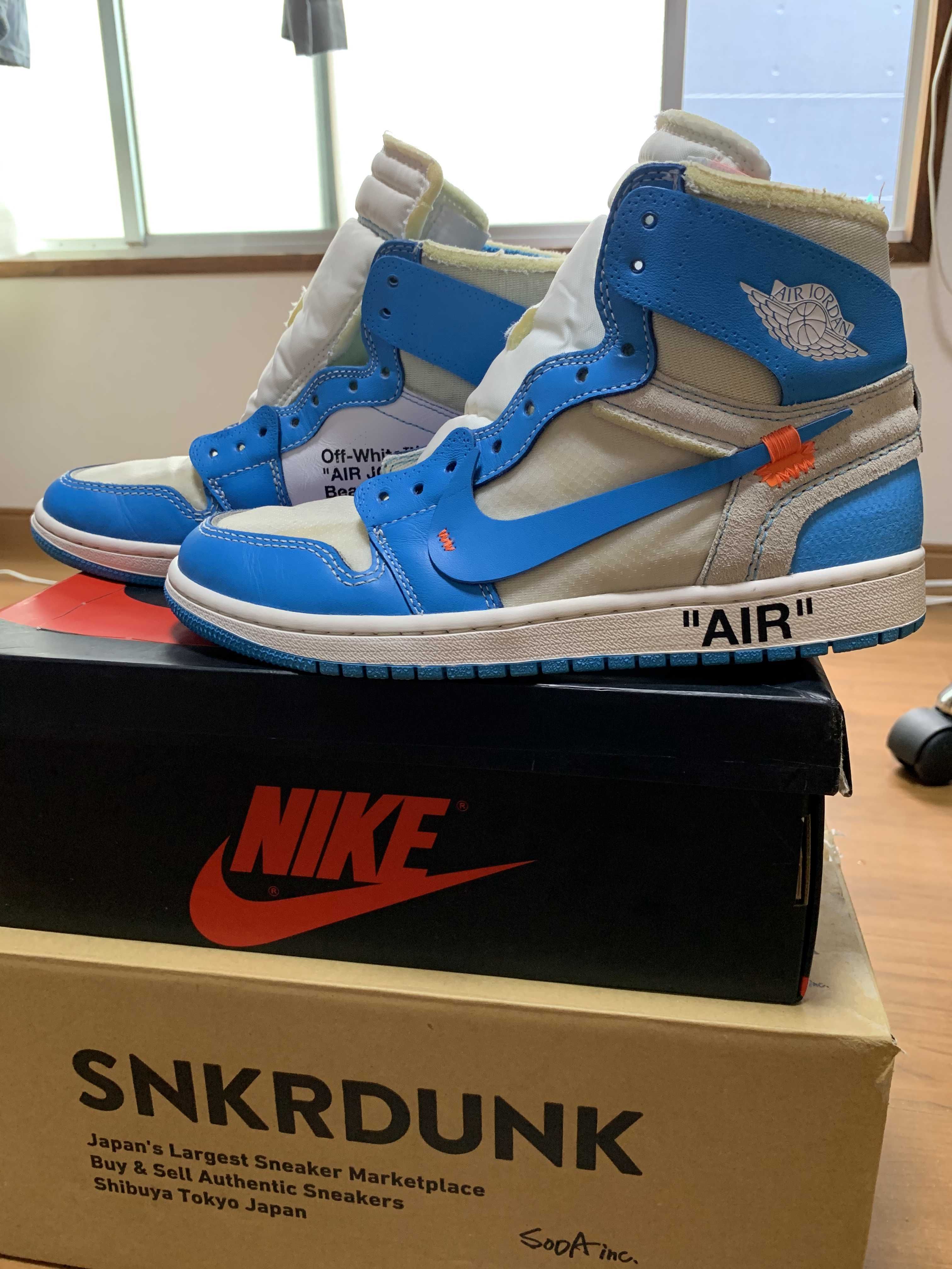 Off-White × Nike Air Jordan 1 High UNC "White/Dark Powder Blue"