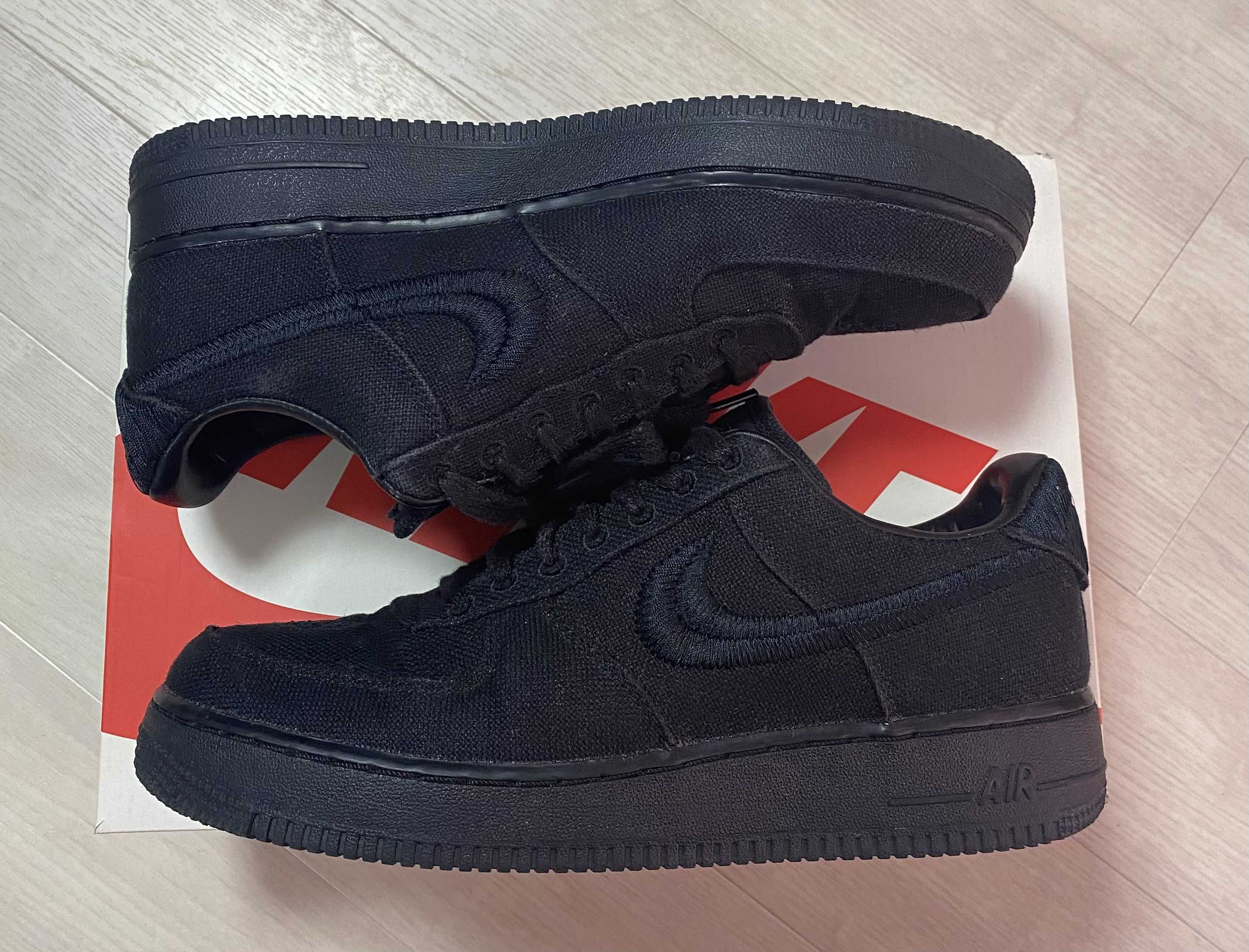 Stussy × Nike Air Force 1 Low "Triple Black"