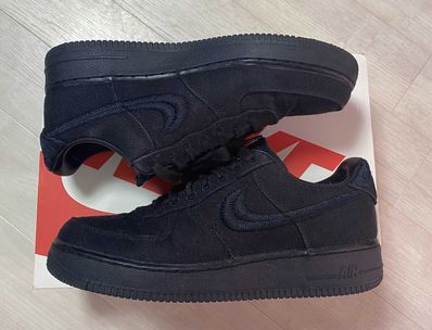 Stussy × Nike Air Force 1 Low "Triple Black"