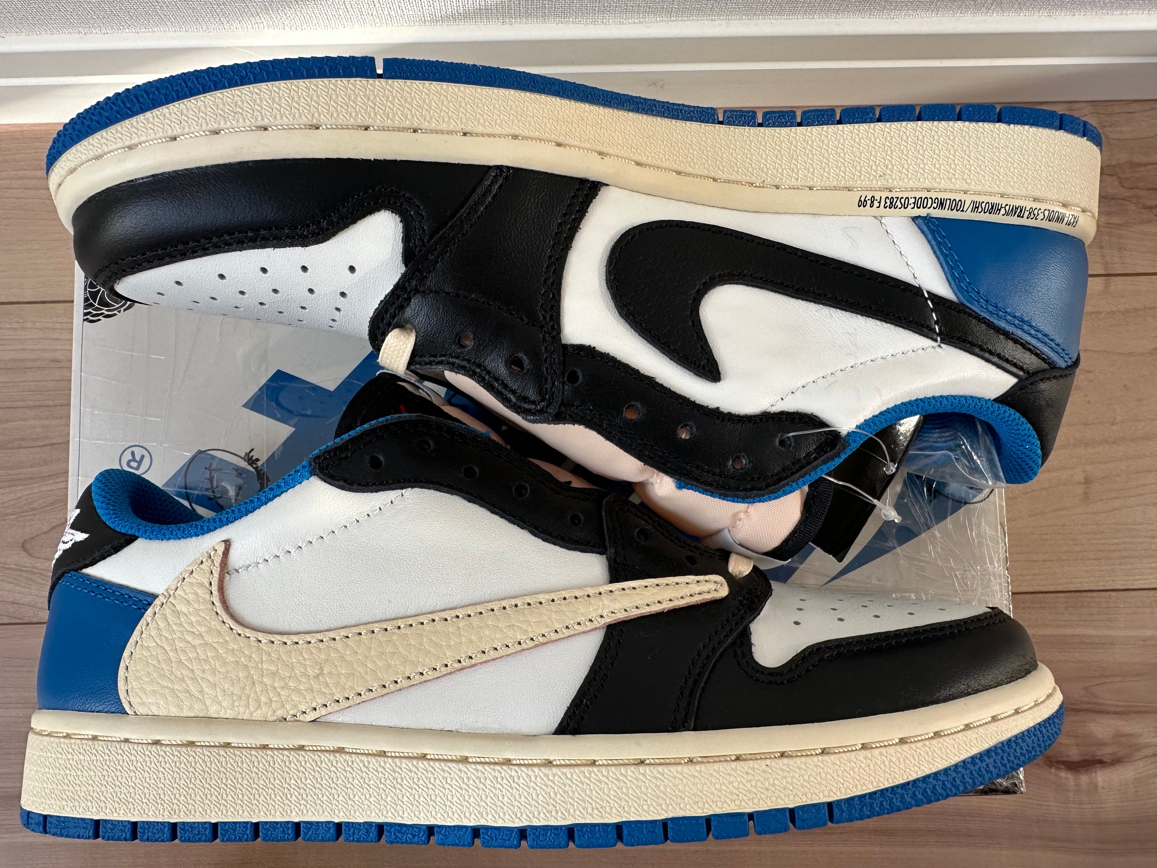 Travis Scott × fragment design × Nike Air Jordan 1 Low OG SP "Military Blue"