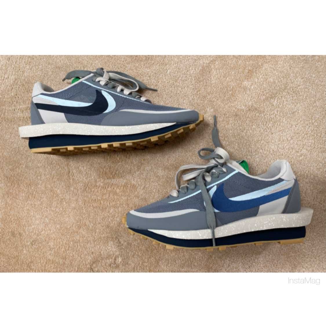 CLOT × Sacai × Nike LD Waffle "Grey Obsidian/Cool Grey"