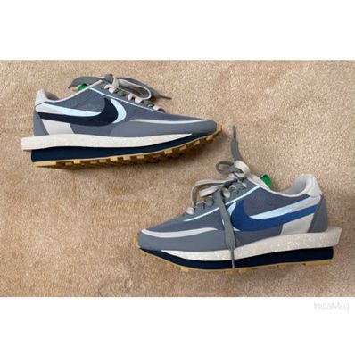 CLOT × Sacai × Nike LD Waffle "Grey Obsidian/Cool Grey"