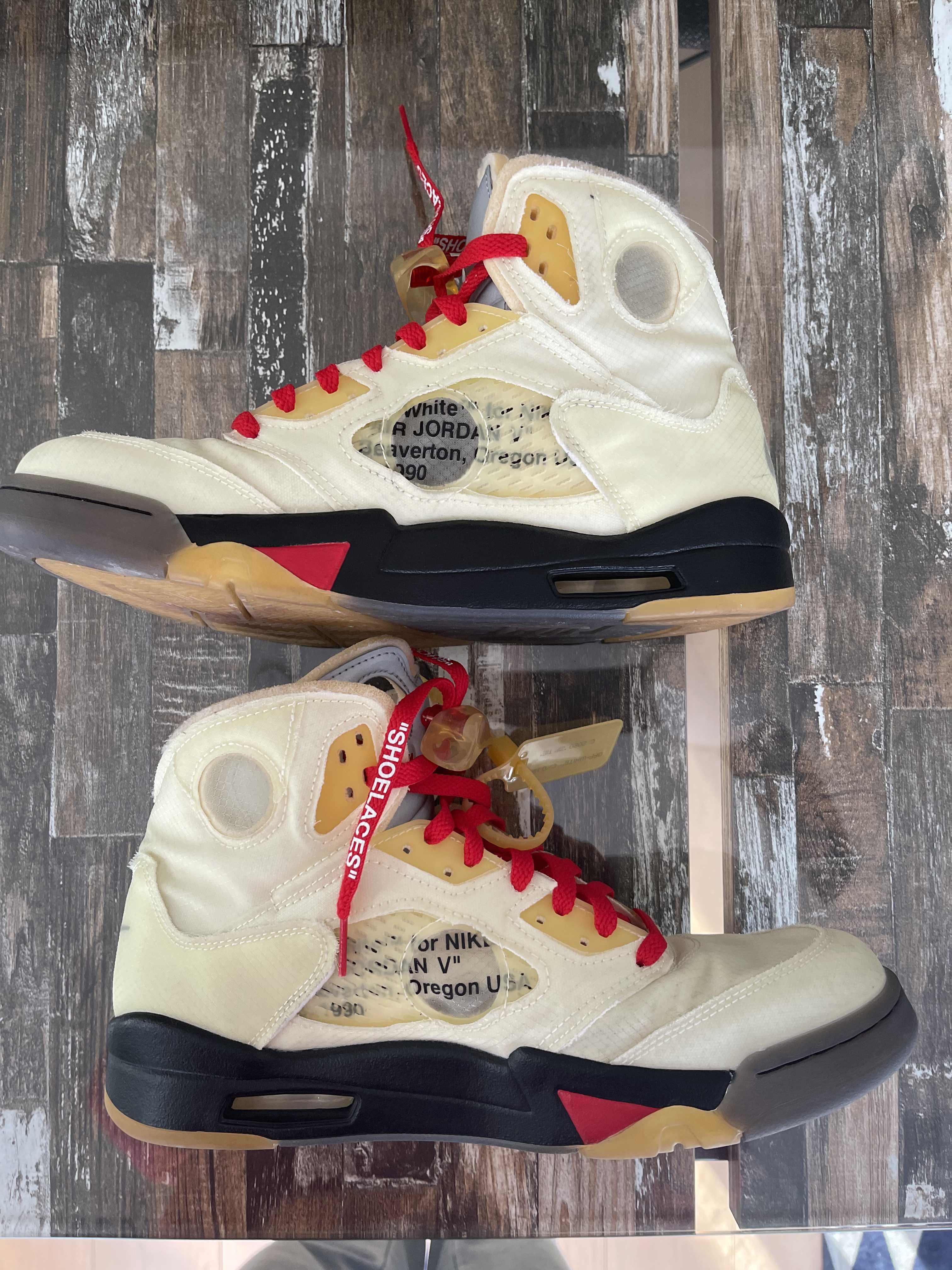 Off-White × Nike Air Jordan 5 "Sail"  
