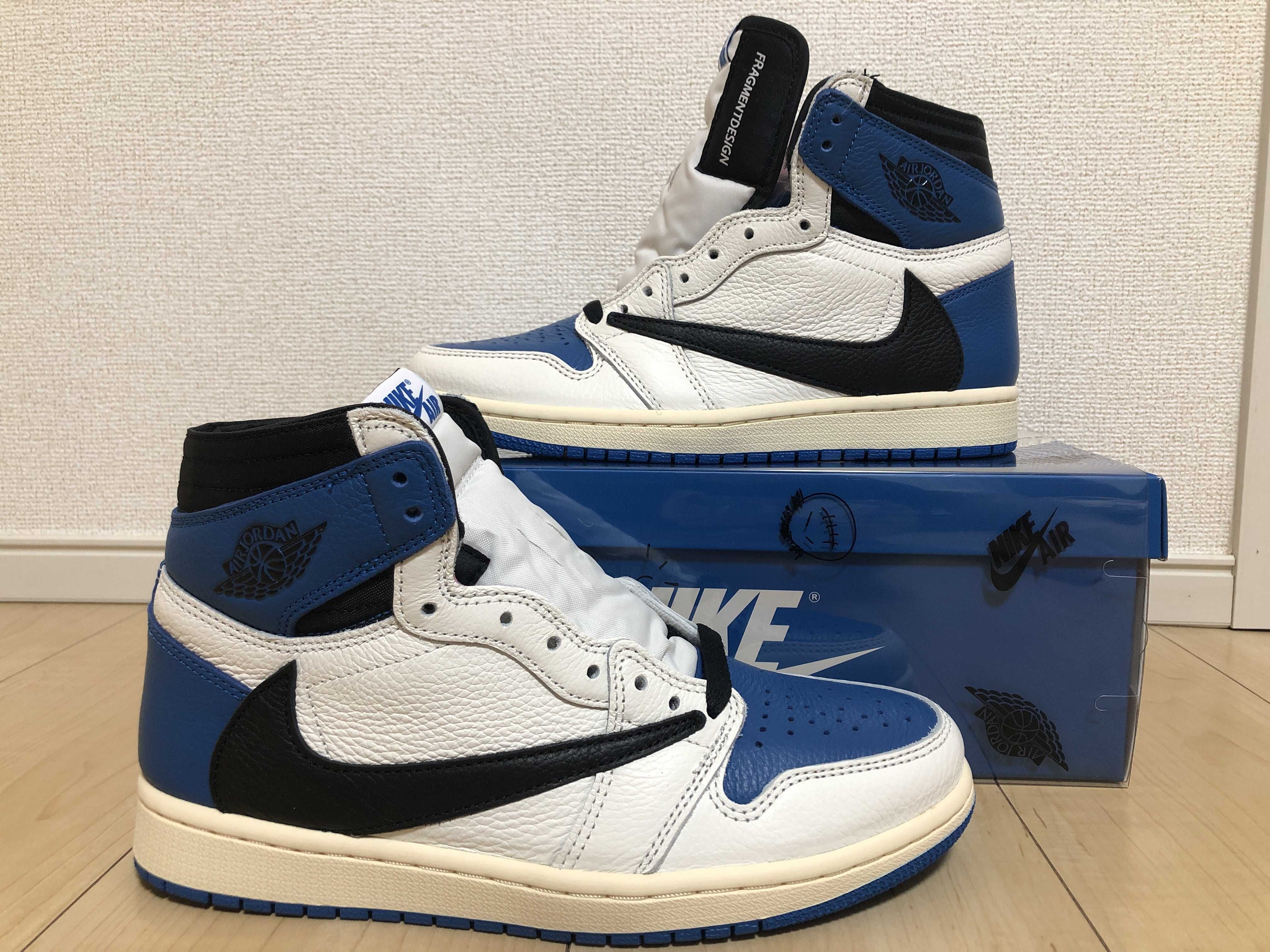 Travis Scott × fragment design × Nike Air Jordan 1 Retro High OG SP "Military Blue"