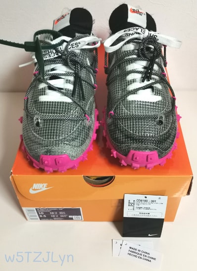Off-White × Nike Women's Waffle Racer "Vivid Black"